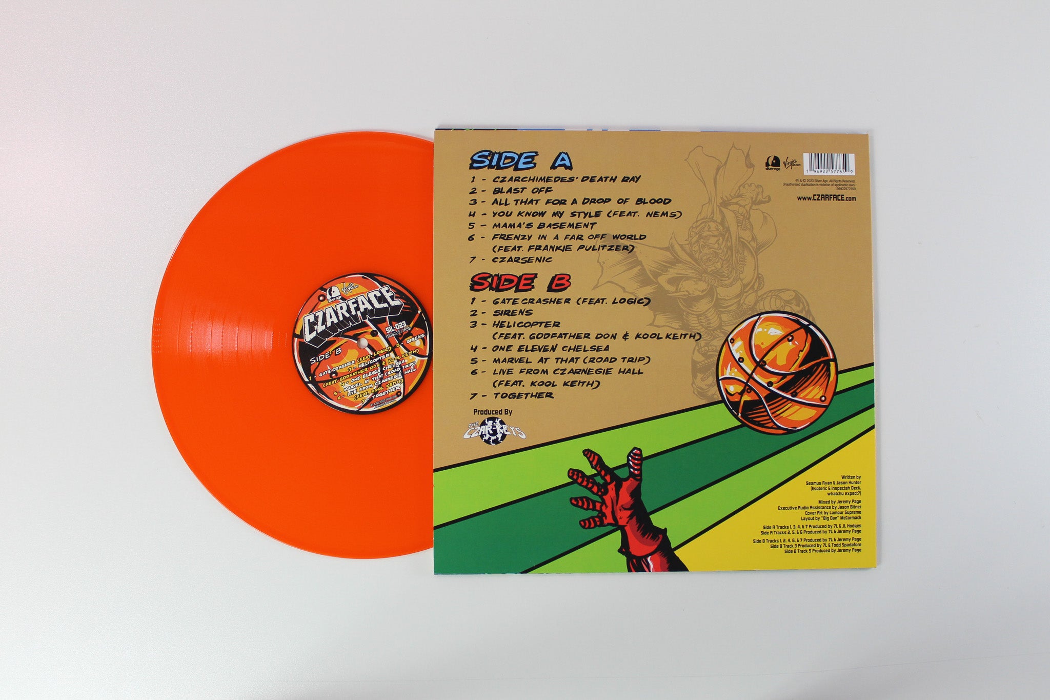 Czarface - Czartificial Intelligence (Stole The Ball Edition) on Silver Age / Virgin - Orange Vinyl