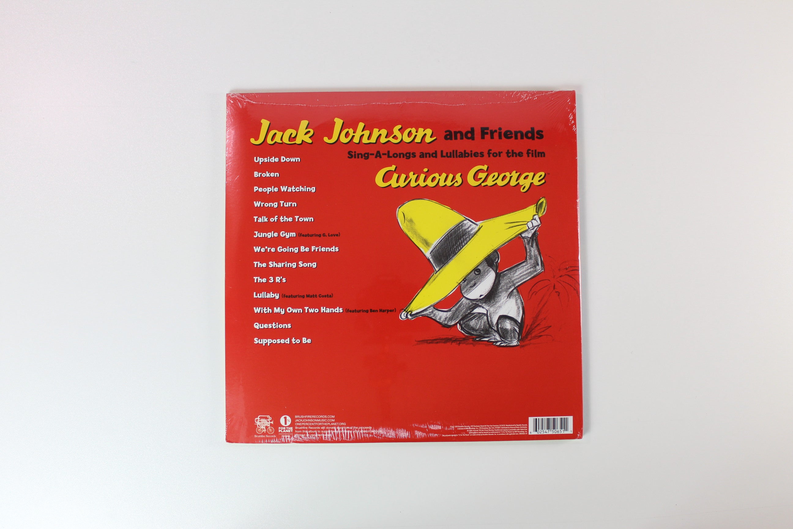 Jack Johnson - Sing-A-Longs And Lullabies For The Film Curious George on Brushfire Records - Sealed