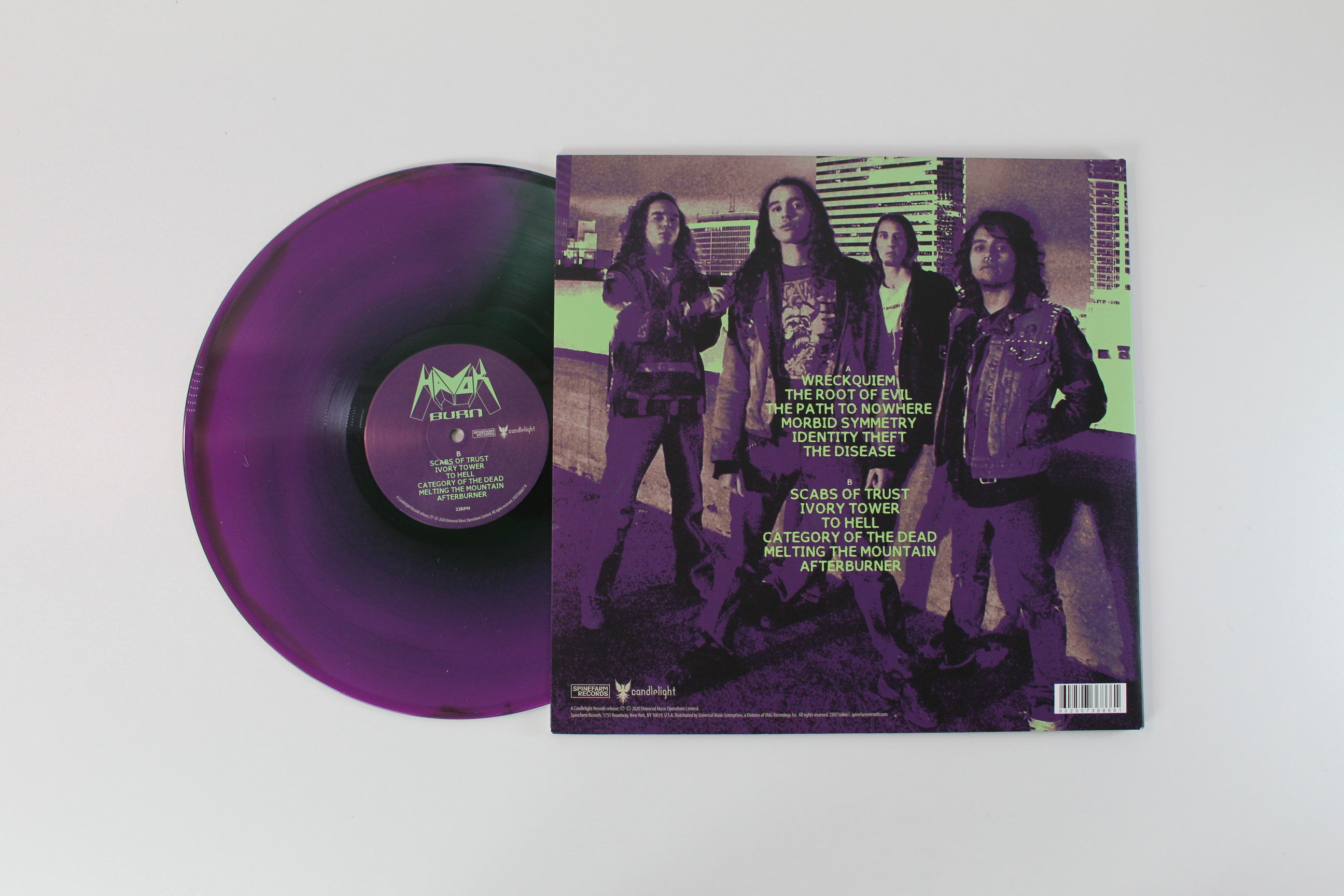 Havok - Burn on Spinefarm Records - Limited Edition - Purple w/ Black Colored Vinyl - Reissue