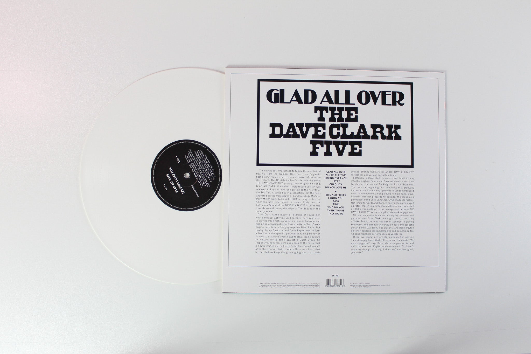 The Dave Clark Five - Glad All Over on BMG - White Vinyl