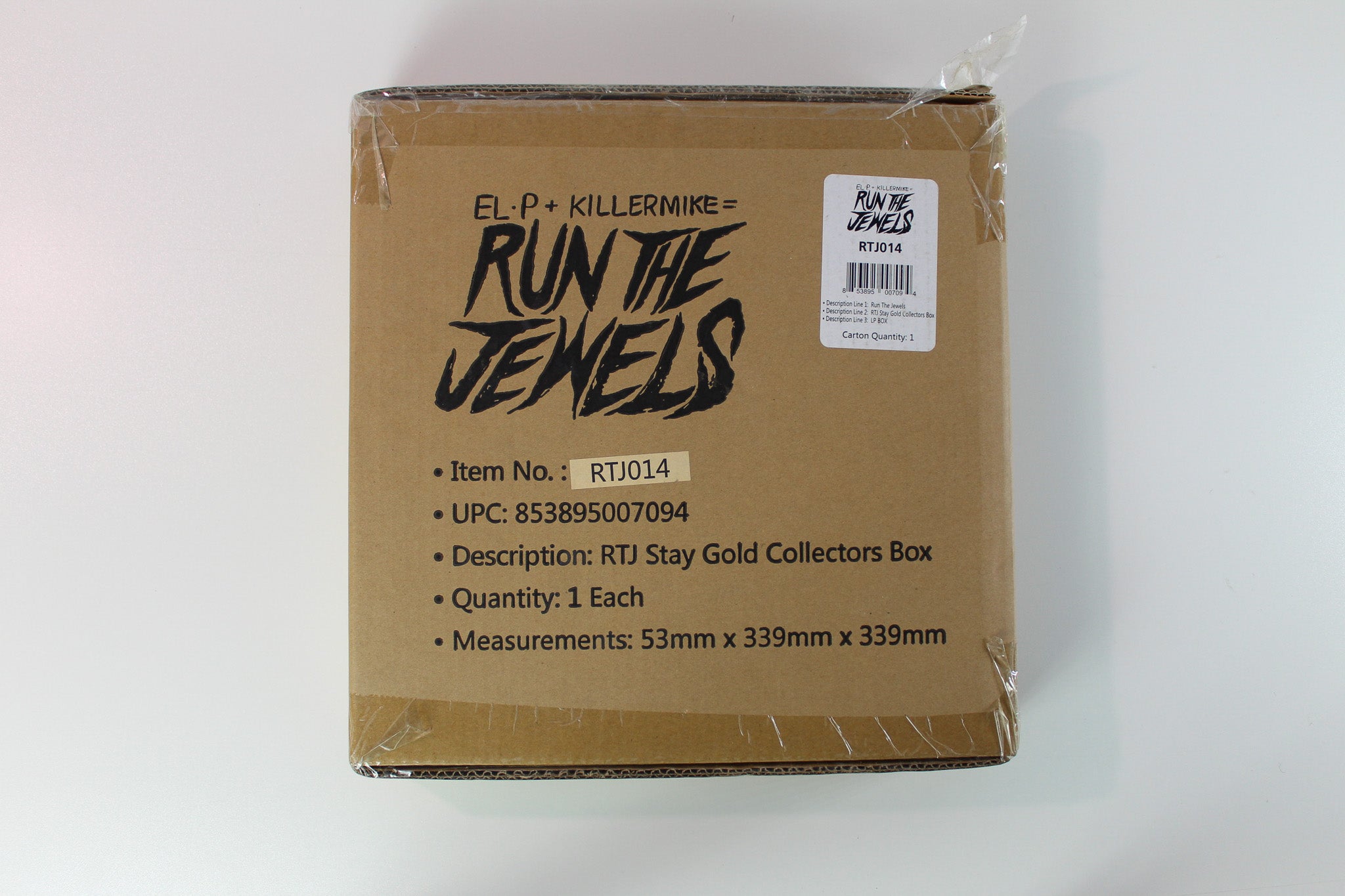 Run The Jewels - RTJ Stay Gold Collectors Box on Run the Jewels RSD 2018 Unopened in Shipping Box