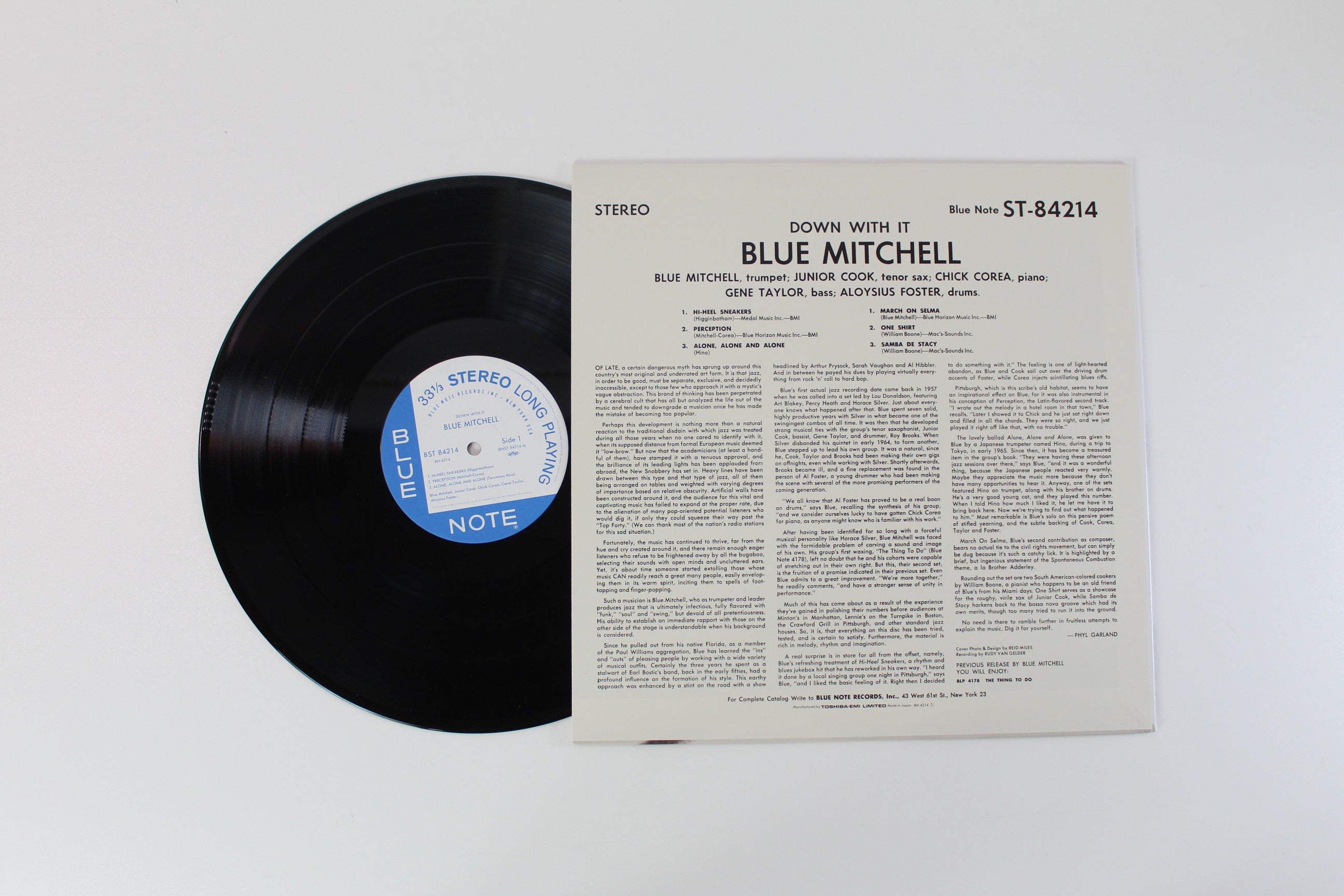The Blue Mitchell Quintet - Down With It on Blue Note - Limited Edition - Japanese Reissue