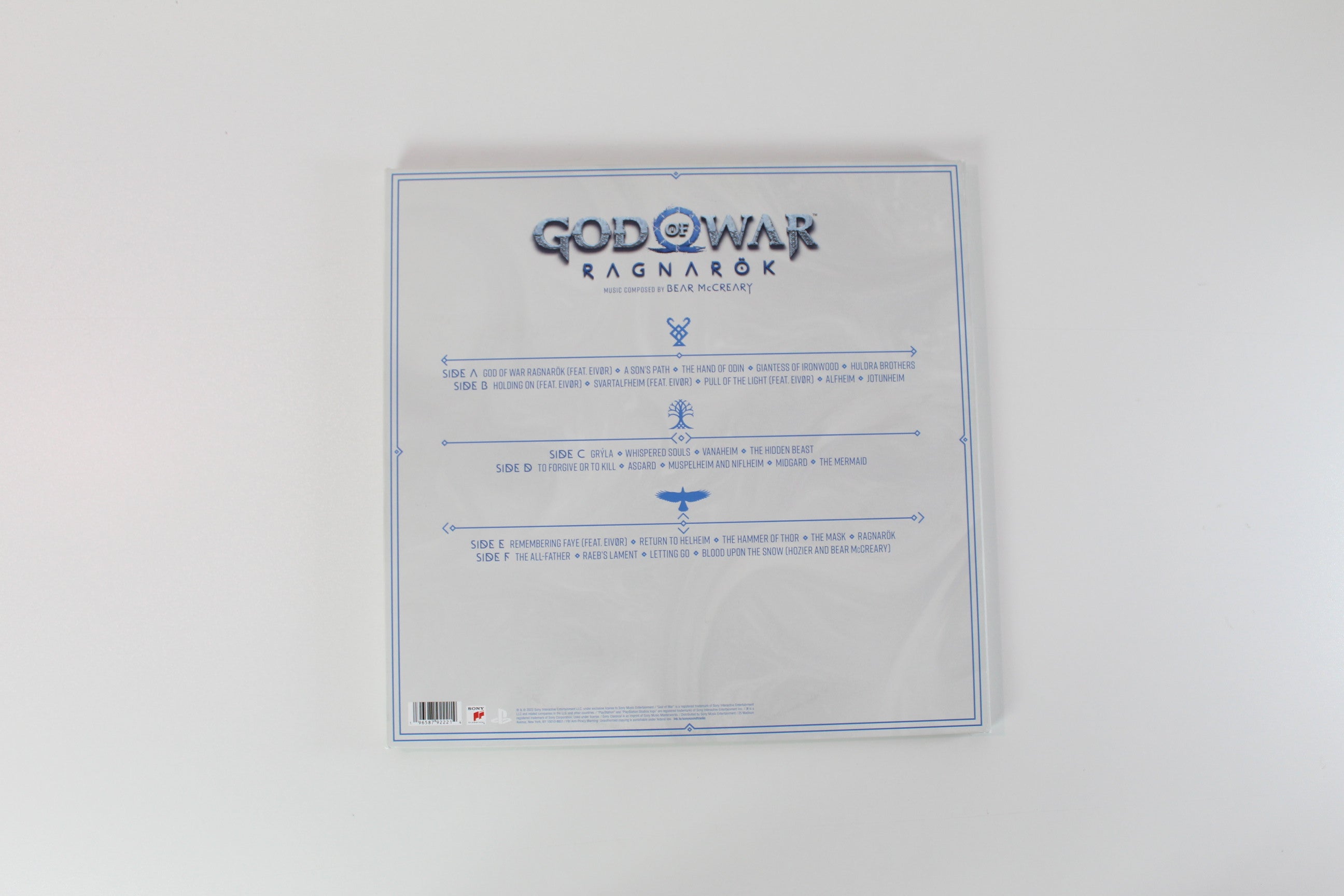 Bear McCreary - God Of War: Ragnarök on Sony Classical - Blue & Black Marbled colored vinyl