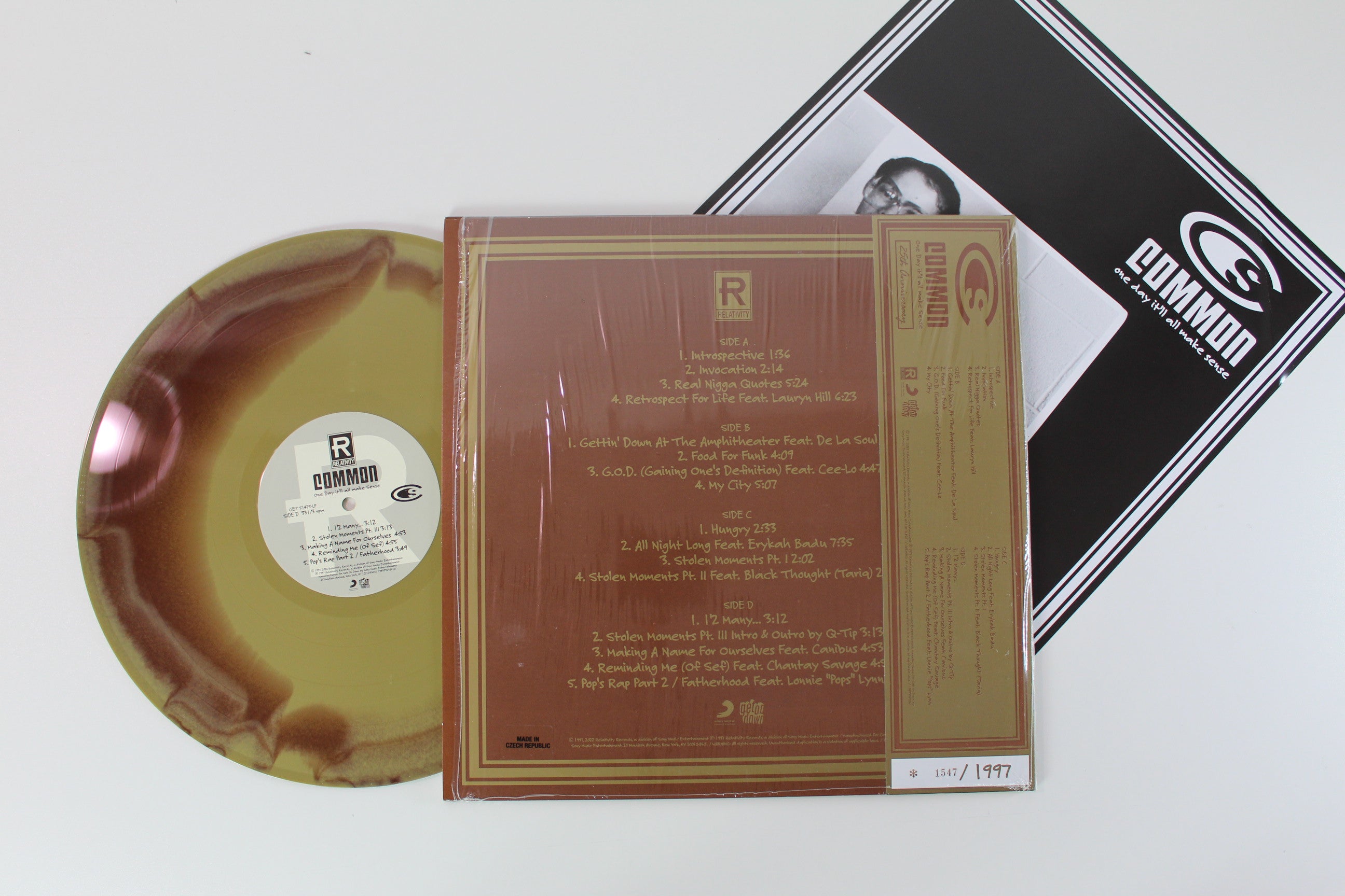 Common - One Day It'll All Make Sense on Relativity Get on Down - Limited Edition - Numbered - Caramel Swirl - Reissue
