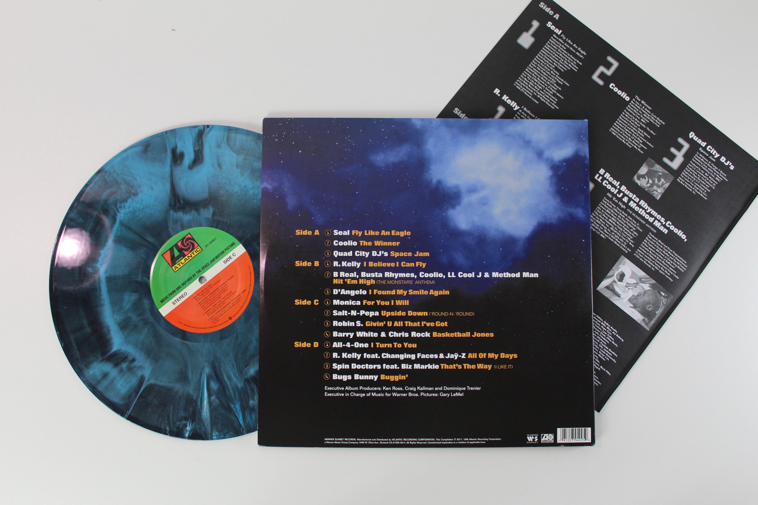 Various - Space Jam (Music From And Inspired By The Motion Picture) on Atlantic - Record Store Day 2017 - Limited Edition - Blue/Black Starburst Vinyl - Reissue