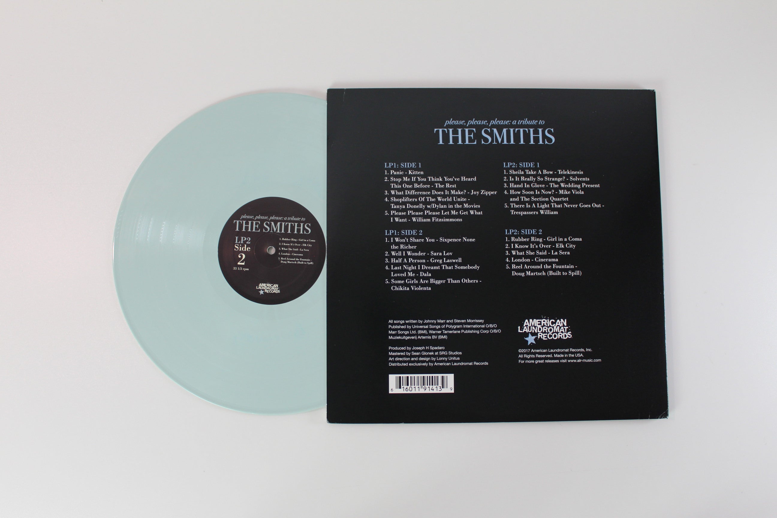Various - Please Please Please: A Tribute To The Smiths on American Laundromat Records - Blue [Powder] Vinyl