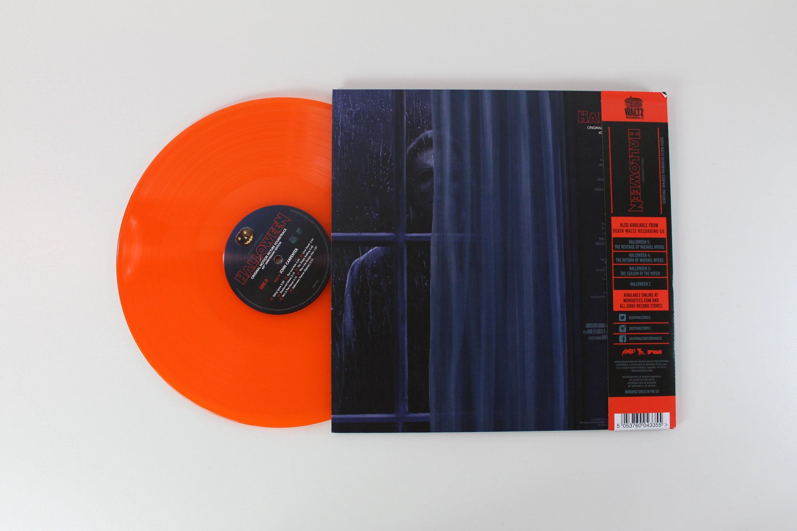 John Carpenter - Halloween (Original Motion Picture Soundtrack) on Death Waltz Recording Company - Translucent Orange , 180g, 40th Anniversary Edition Colored Vinyl - Reissue