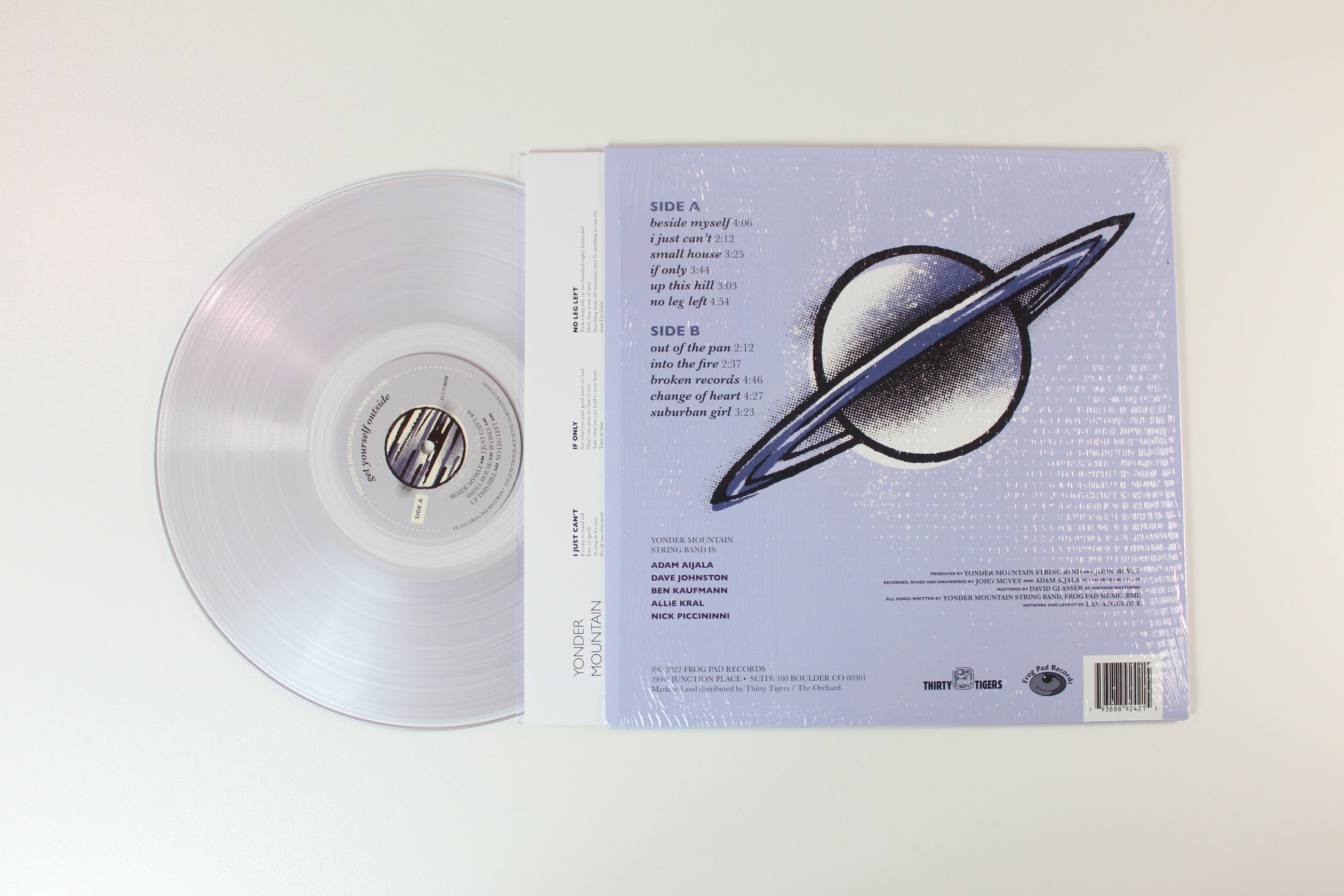Yonder Mountain String Band - Get Yourself Outside on Frog Pad Records - Clear Vinyl
