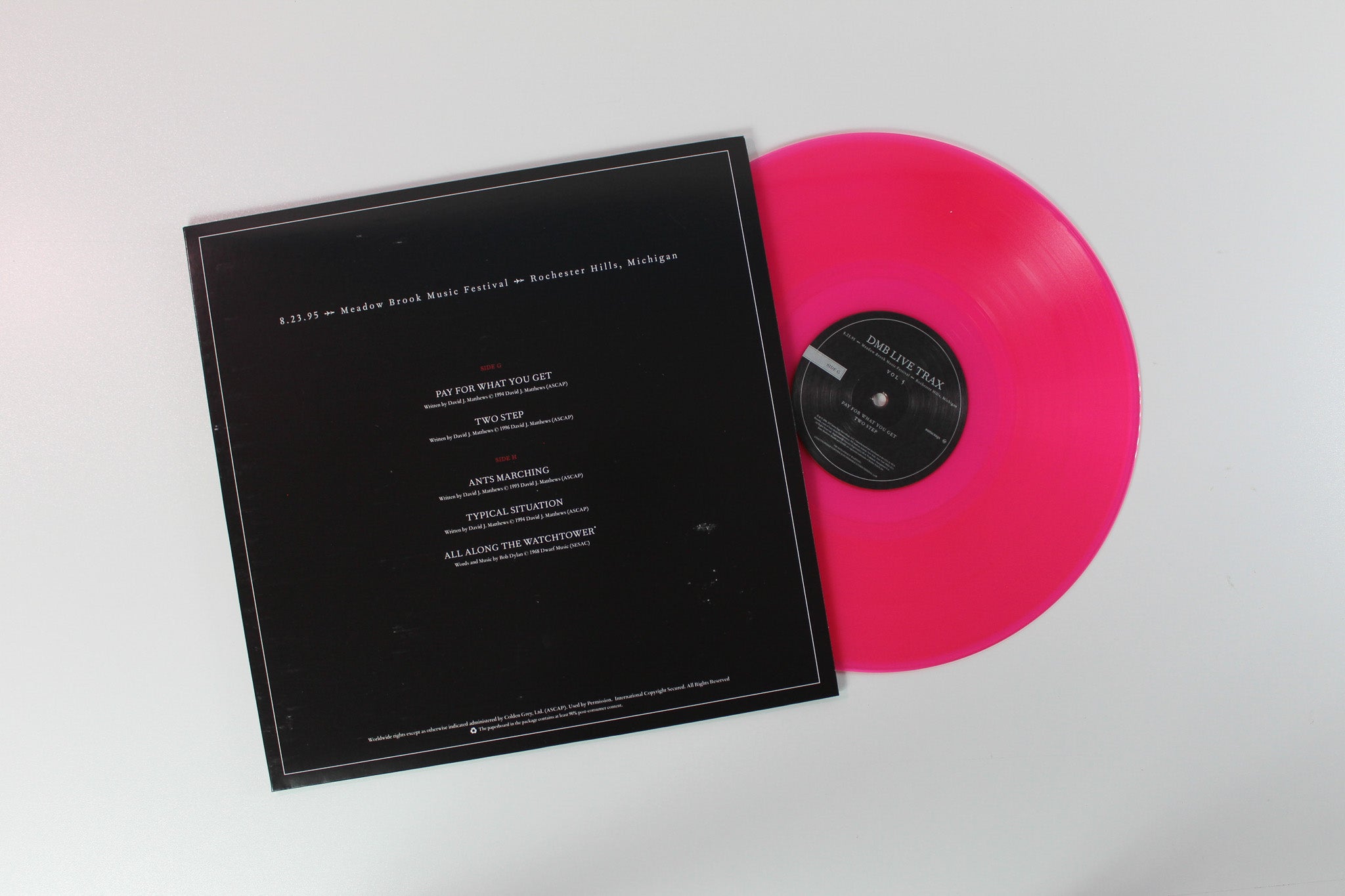 Dave Matthews Band - DMB Live Trax Vol. 5 on Bama Rags RSD BF 2015 Ltd Pink Translucent Box Set