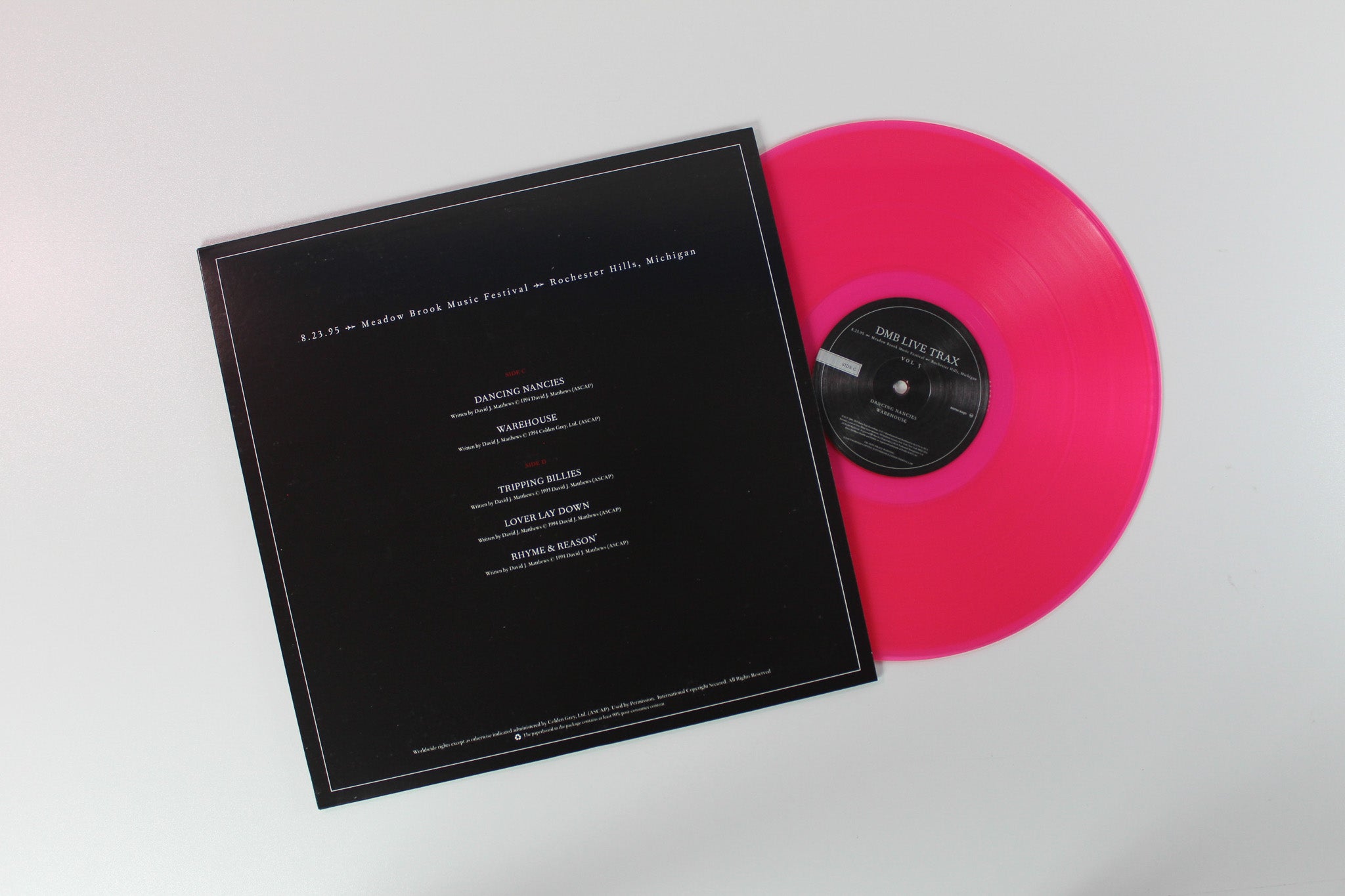 Dave Matthews Band - DMB Live Trax Vol. 5 on Bama Rags RSD BF 2015 Ltd Pink Translucent Box Set