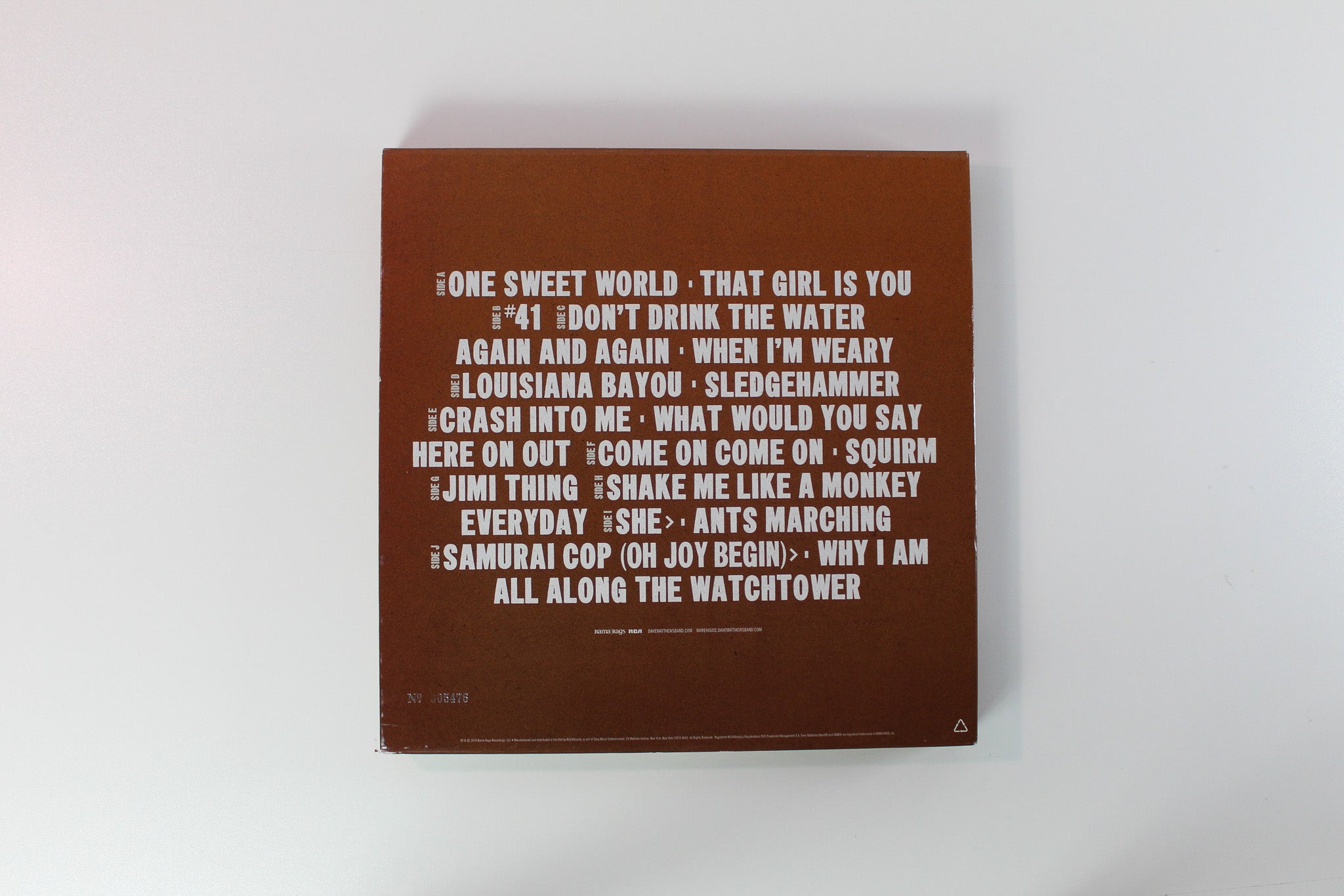 Dave Matthews Band - Live At The Hollywood Bowl 09.10.18 on Bama Rags Ltd Numbered Box Set