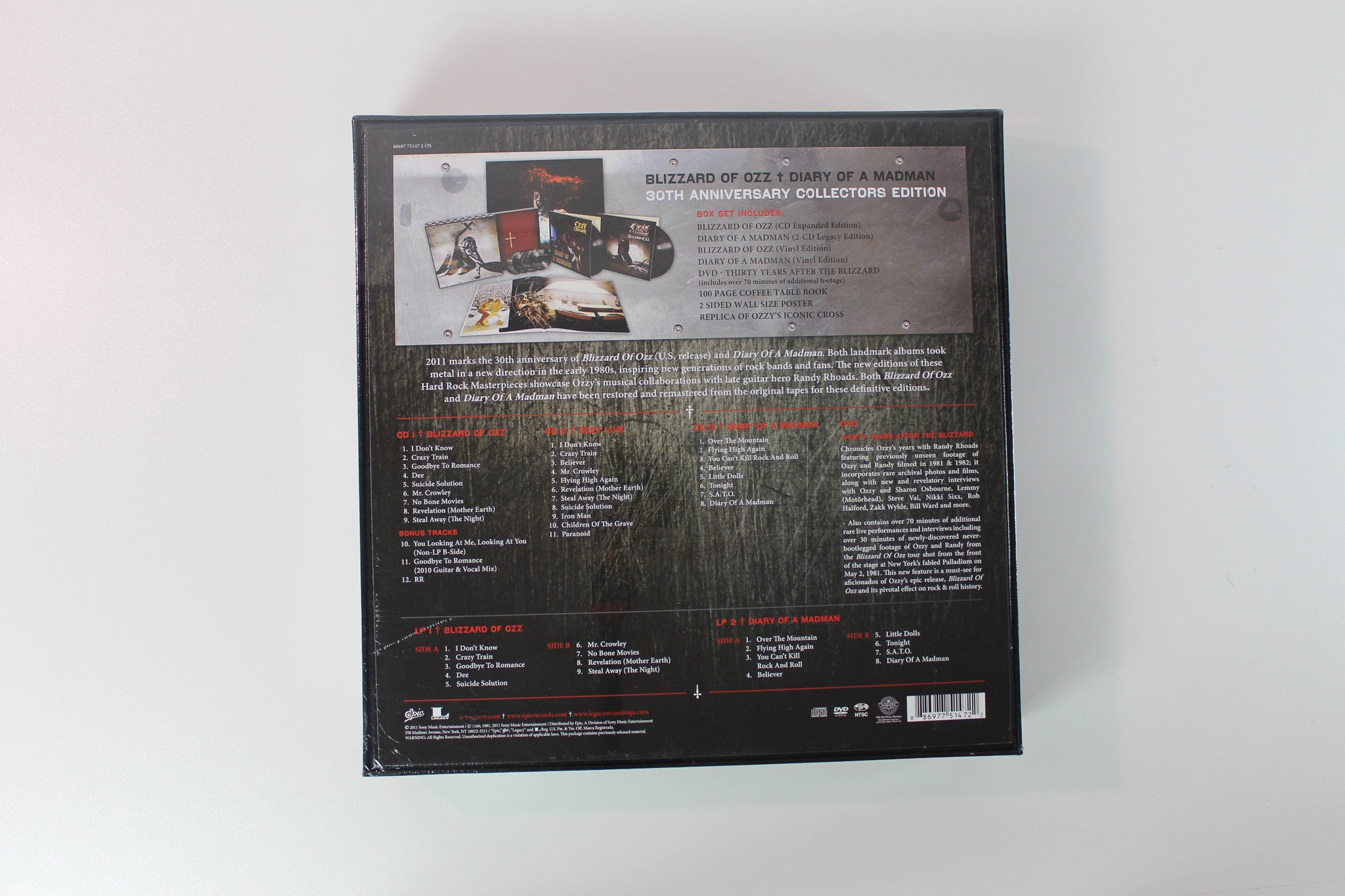 Ozzy Osbourne - Blizzard Of Ozz ✝ Diary Of A Madman 30th Anniversary Collector's Edition SEALED on Epic/Legacy