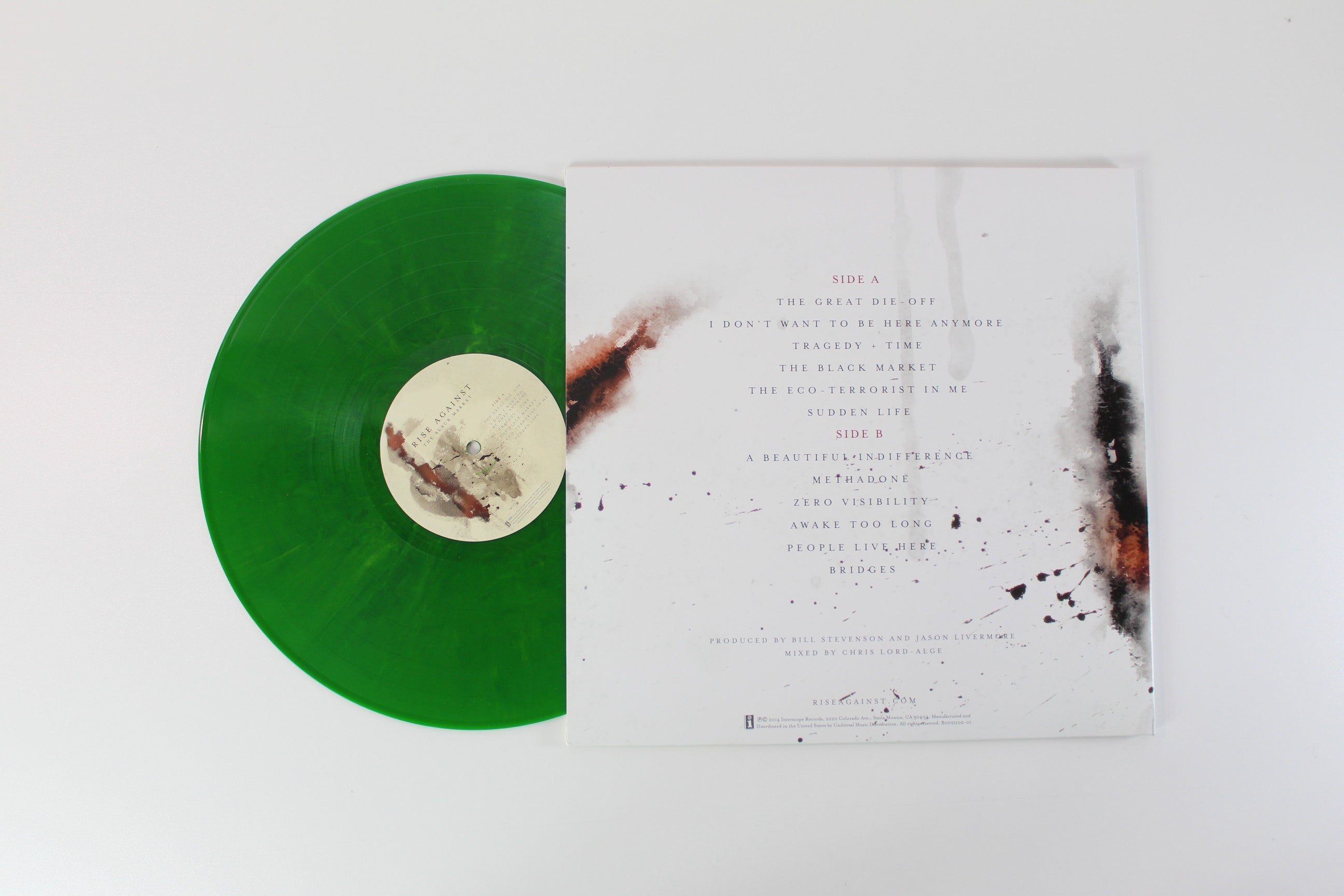 Rise Against - The Black Market on Interscope Records - Limited Edition - Green/Yellow Swirl Vinyl