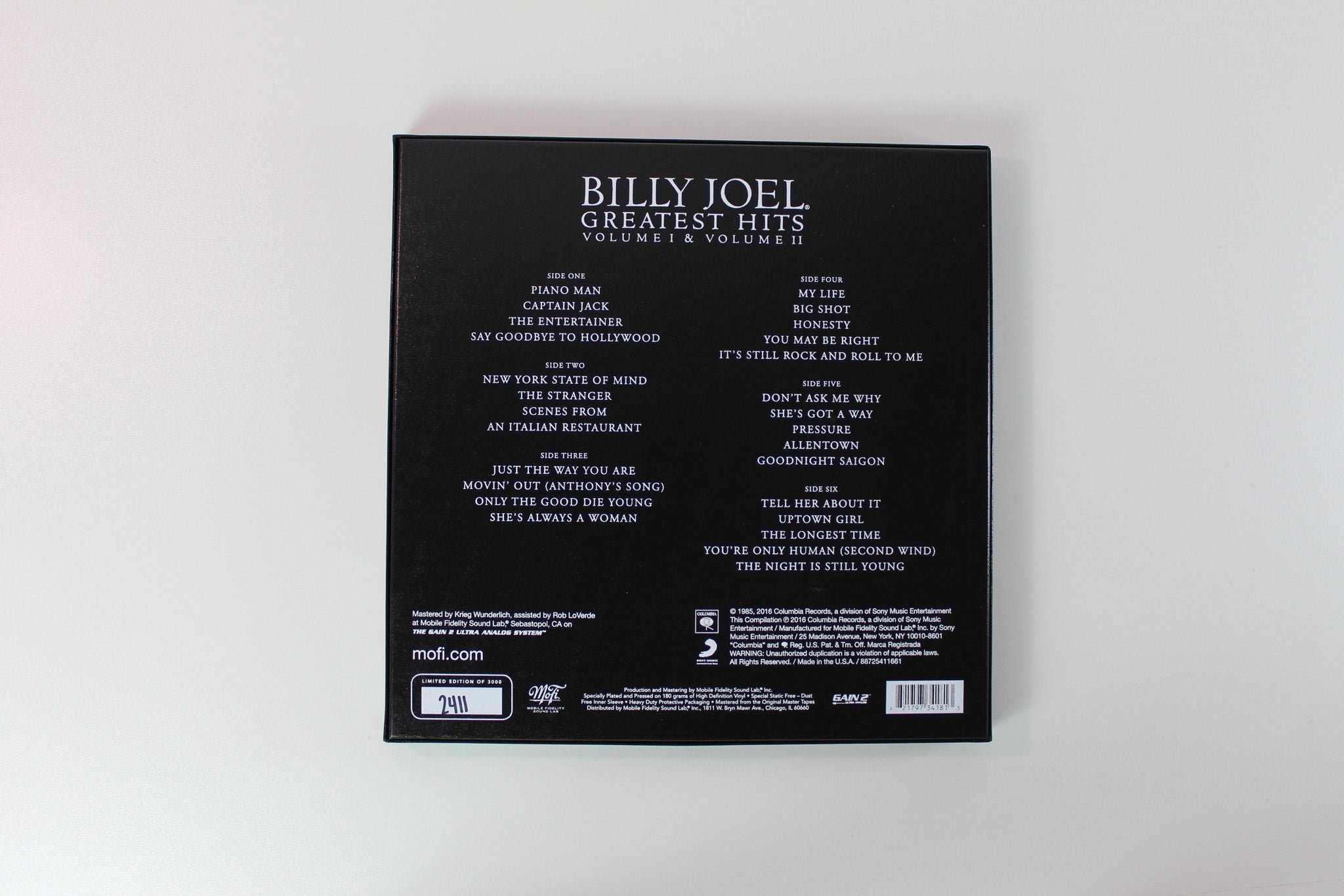 Billy Joel - Greatest Hits Volume I & Volume II Ltd. Numbered Reissue on Mobile Fidelity Sound Lab
