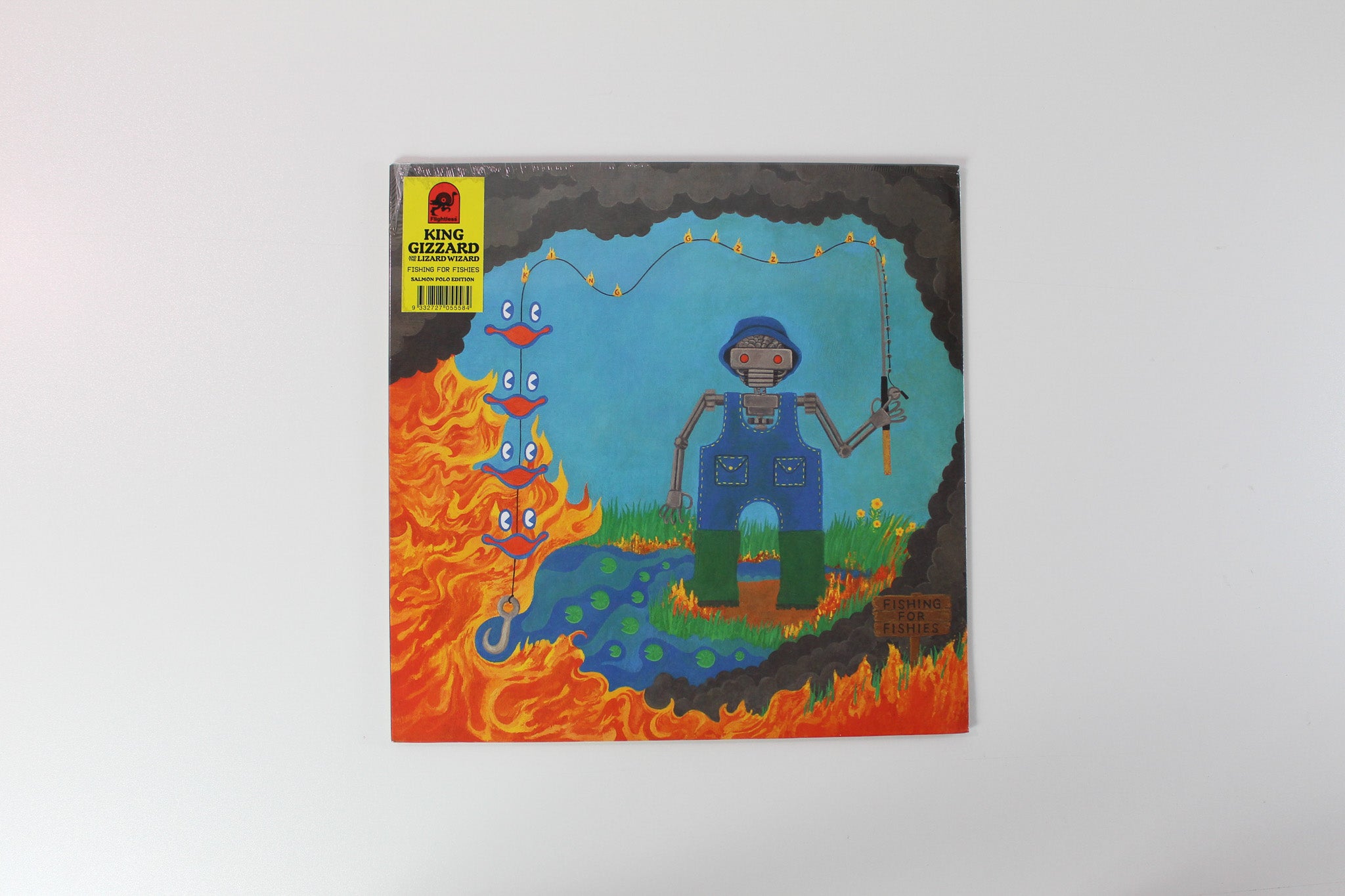 King Gizzard And The Lizard Wizard - Fishing For Fishies on Flightless Ltd Salmon Polo Edition Sealed
