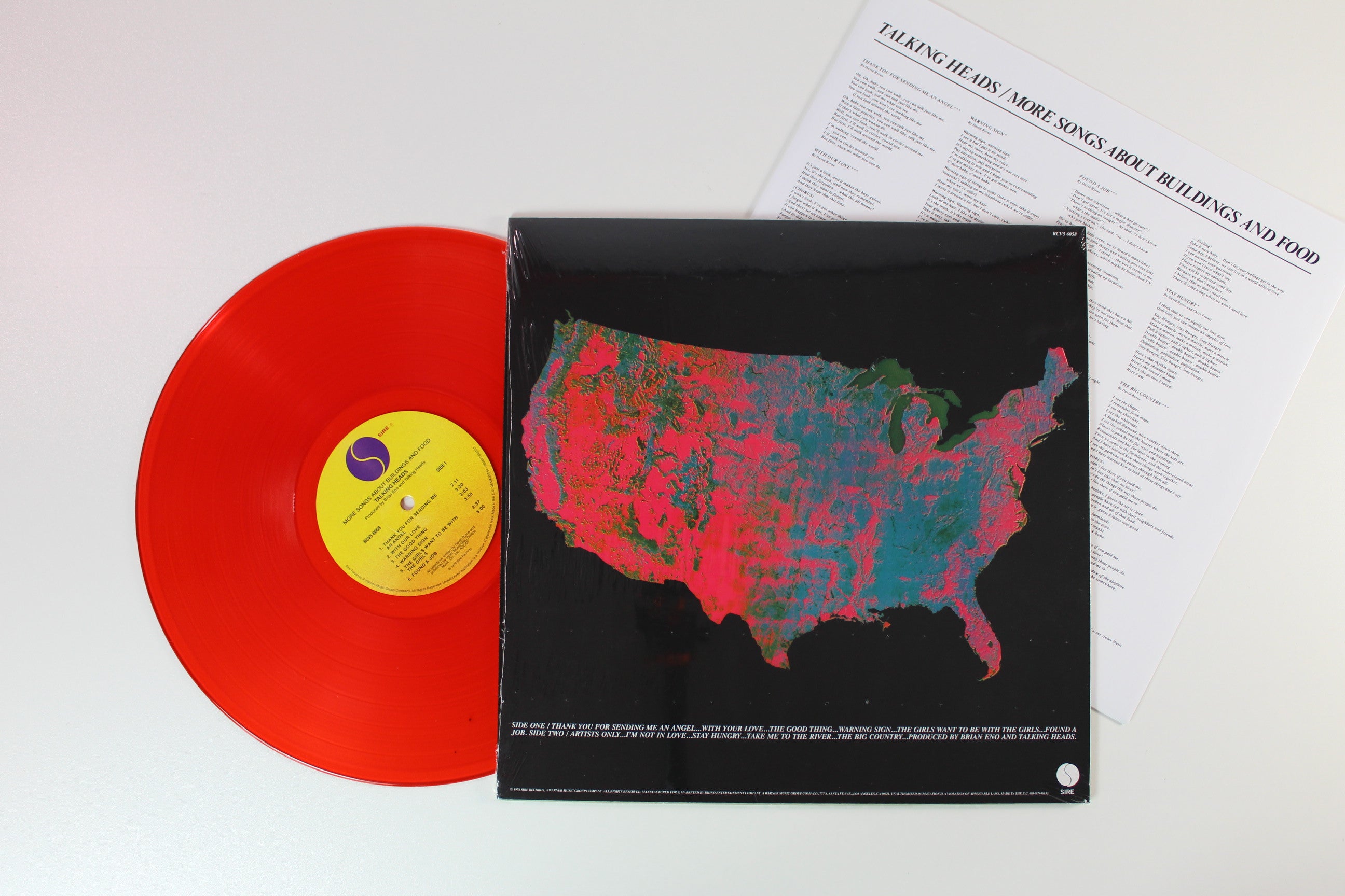 Talking Heads - More Songs About Buildings And Food on Sire Ltd Red Translucent Reissue