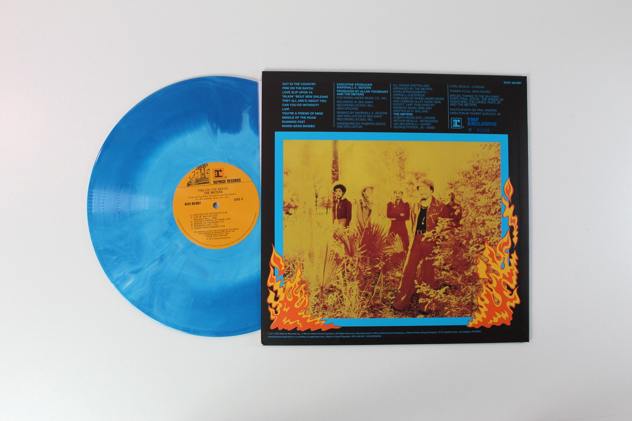 The Meters - Fire On The Bayou on Reprise Vinyl Me Please Ltd Numbered Aqua-Blue Galaxy Reissue