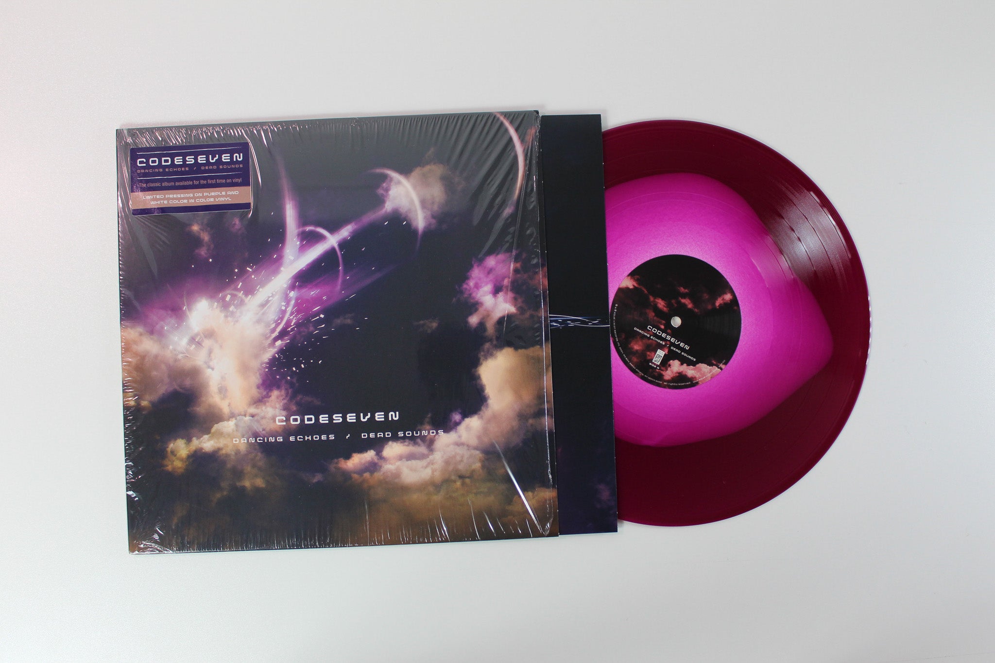 Codeseven - Dancing Echoes / Dead Sounds on Equal Vision White In Purple Color-In-Color Vinyl