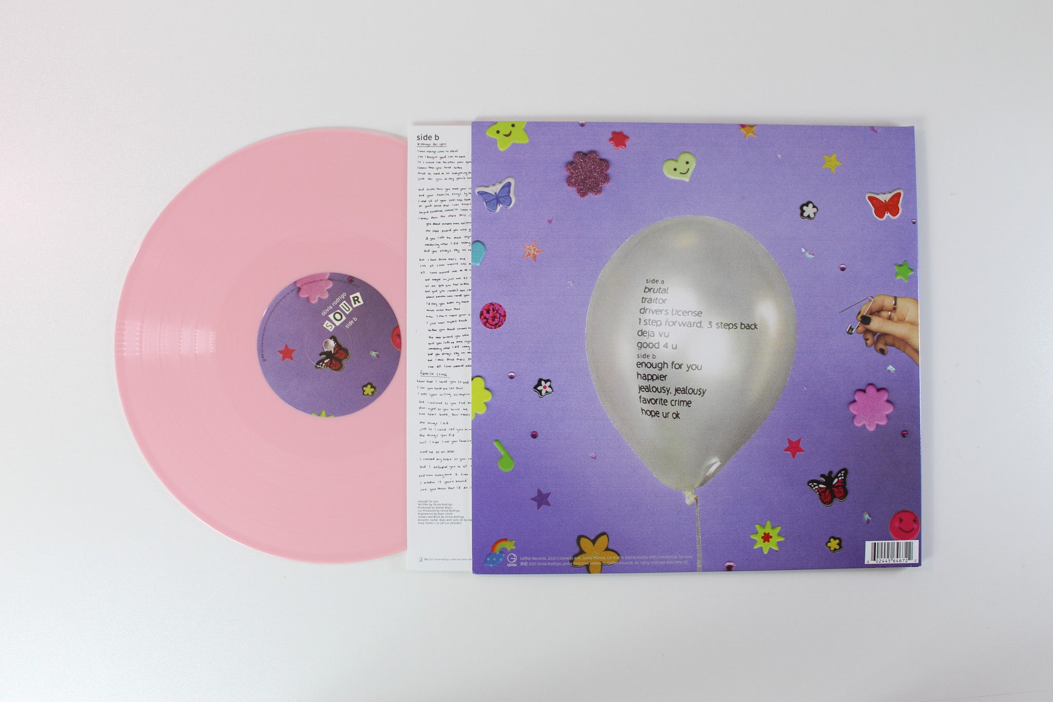 Olivia Rodrigo - Sour on Geffen Ltd Baby Pink Vinyl Reissue