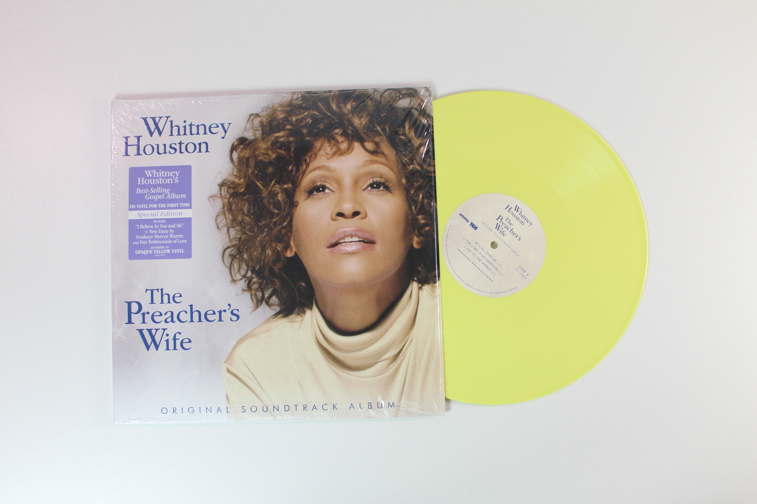 Whitney Houston - The Preacher's Wife (Original Soundtrack Album) on Arista Yellow Opaque Reissue