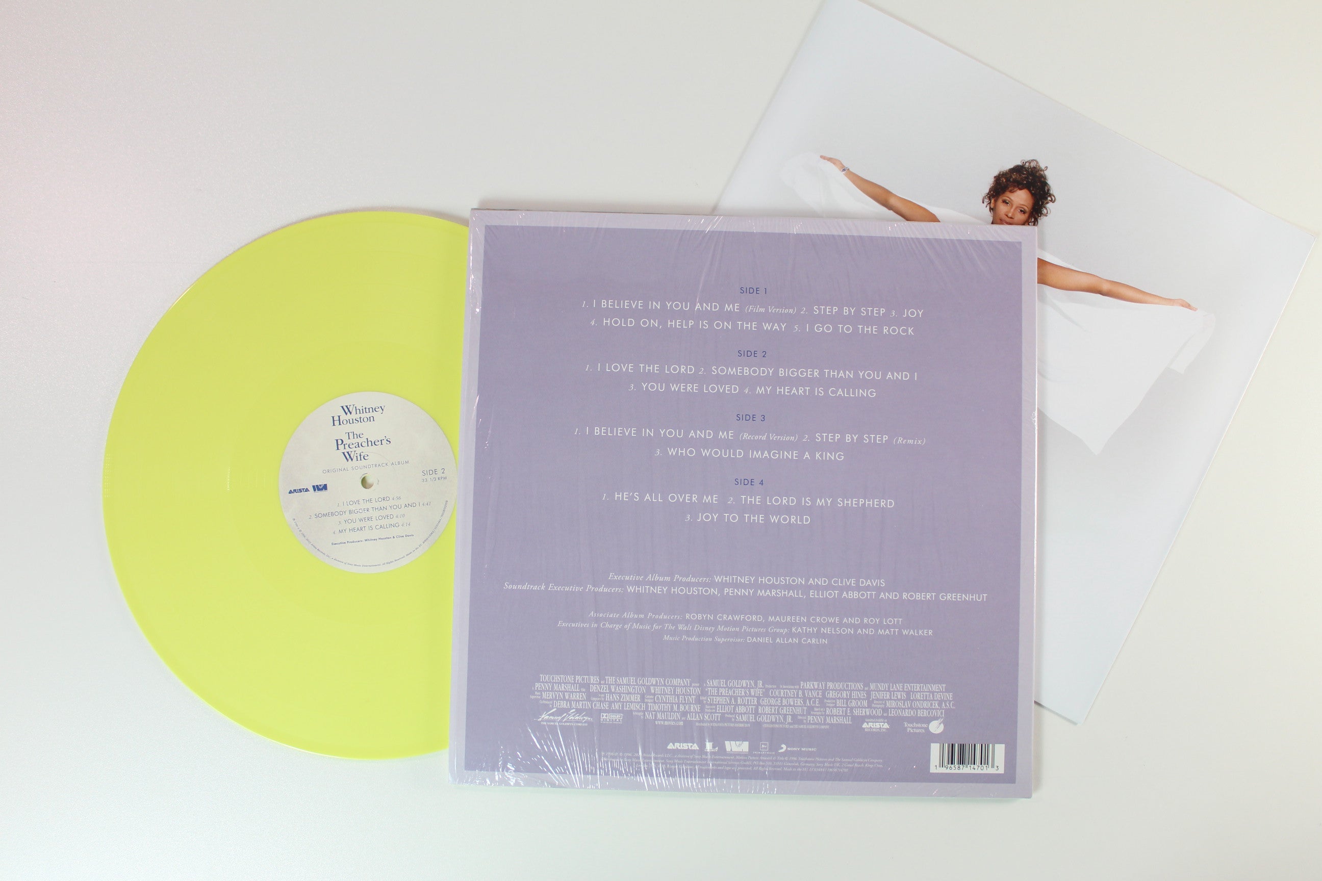 Whitney Houston - The Preacher's Wife (Original Soundtrack Album) on Arista Yellow Opaque Reissue