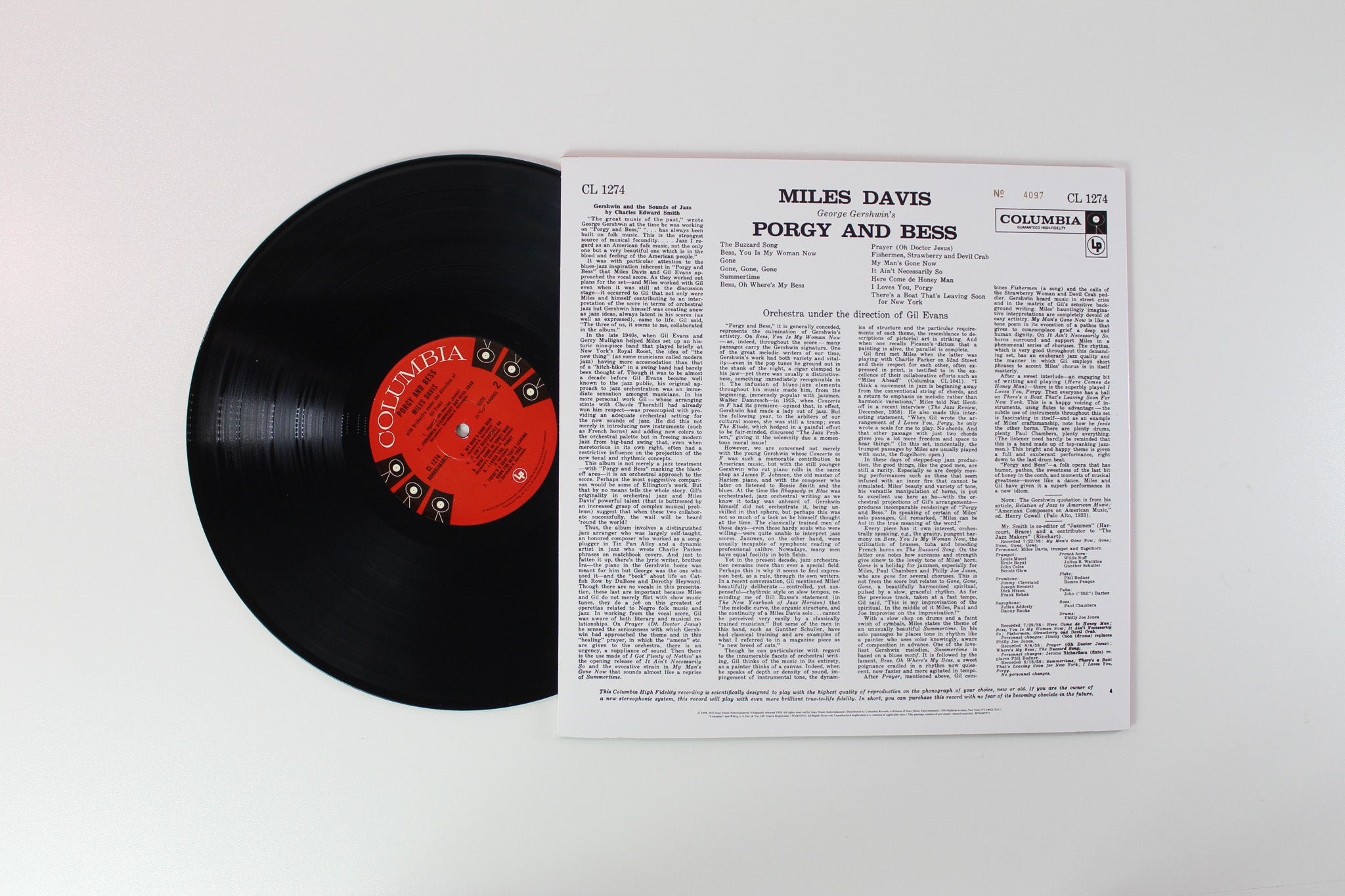 Miles Davis - Porgy And Bess on Columbia RSD 2012 Ltd Numbered Reissue
