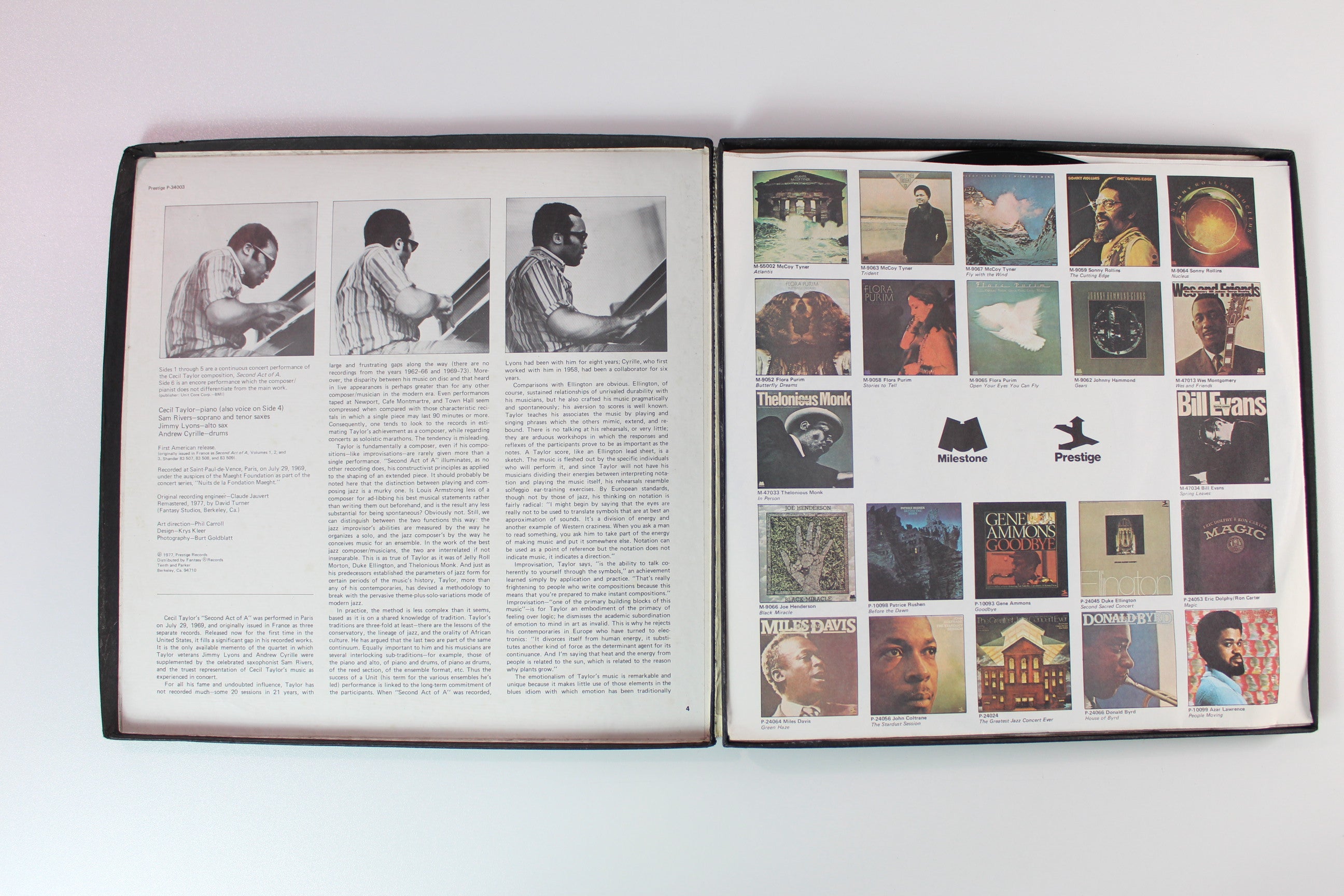 Cecil Taylor - The Great Concert Of Cecil Taylor on Prestige - 3-lp Box Set