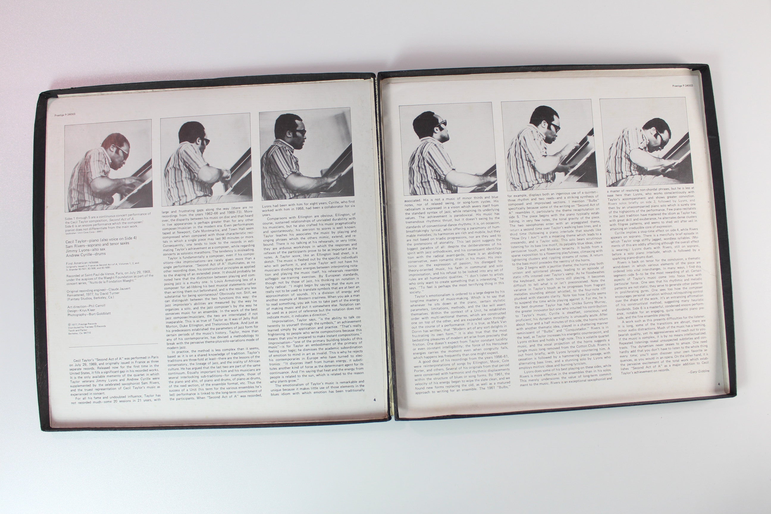 Cecil Taylor - The Great Concert Of Cecil Taylor on Prestige - 3-lp Box Set