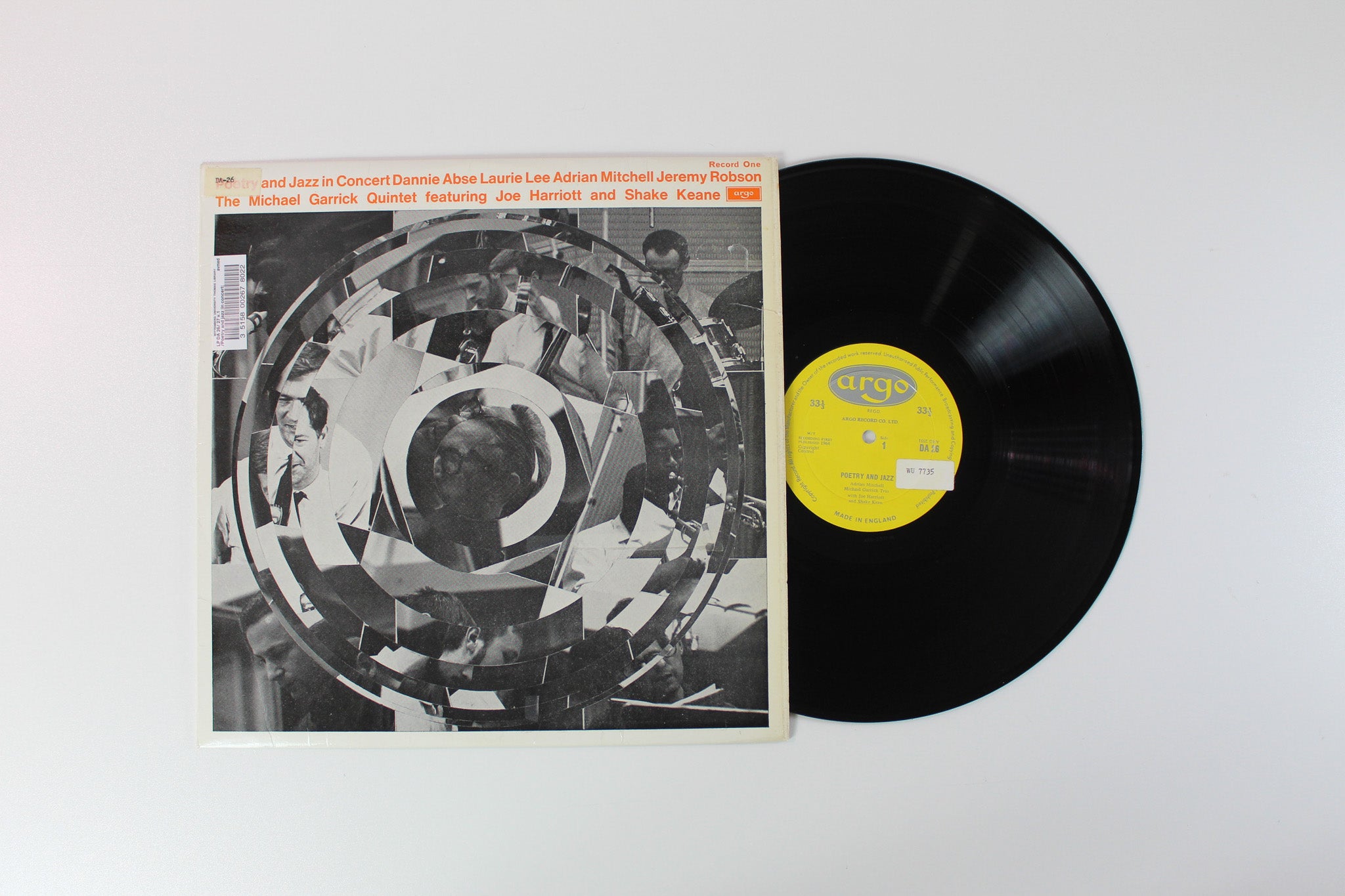 Dannie Abse - Poetry And Jazz In Concert - Record One on Argo Mono