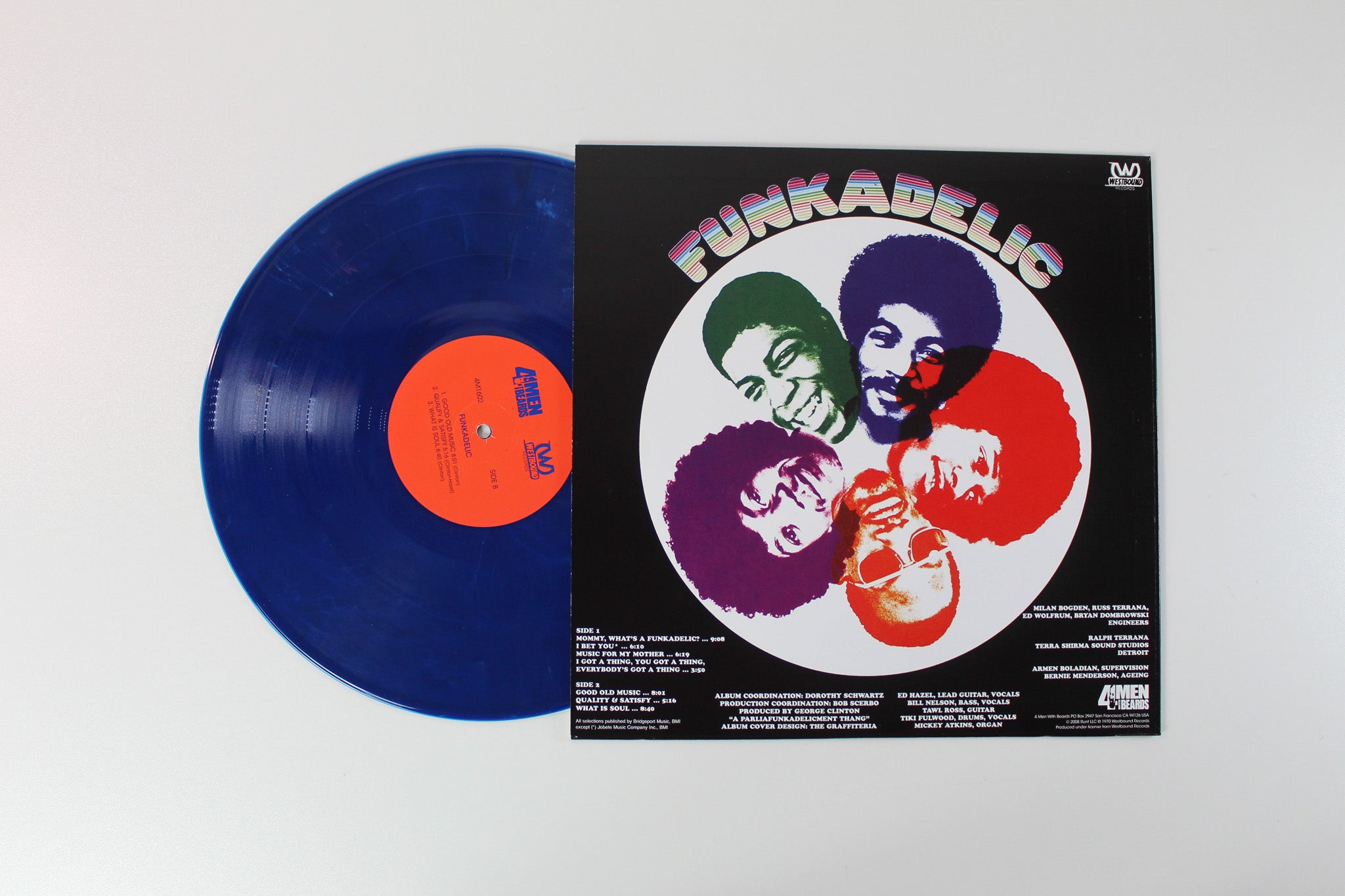Funkadelic - Funkadelic on 4 Men With Beard Ltd Blue & Red Marbled Reissue