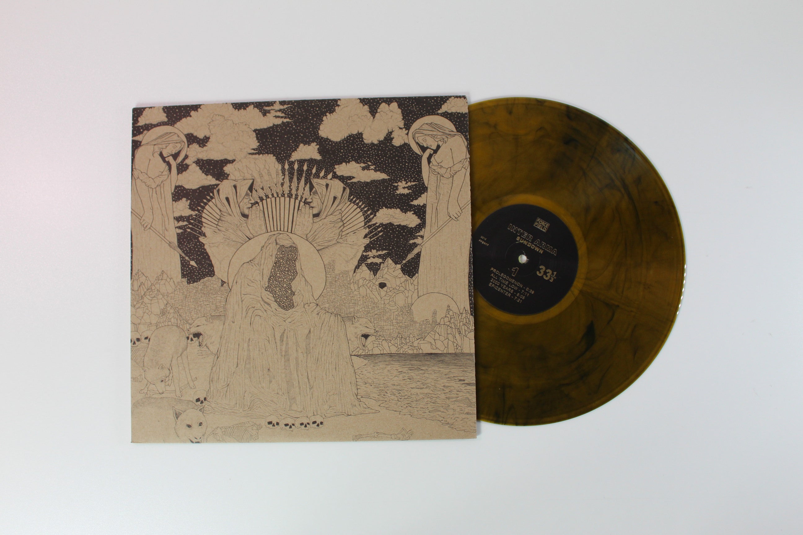 Inter Arma - Sundown on Forcefield Gold Translucent With Black Smoke