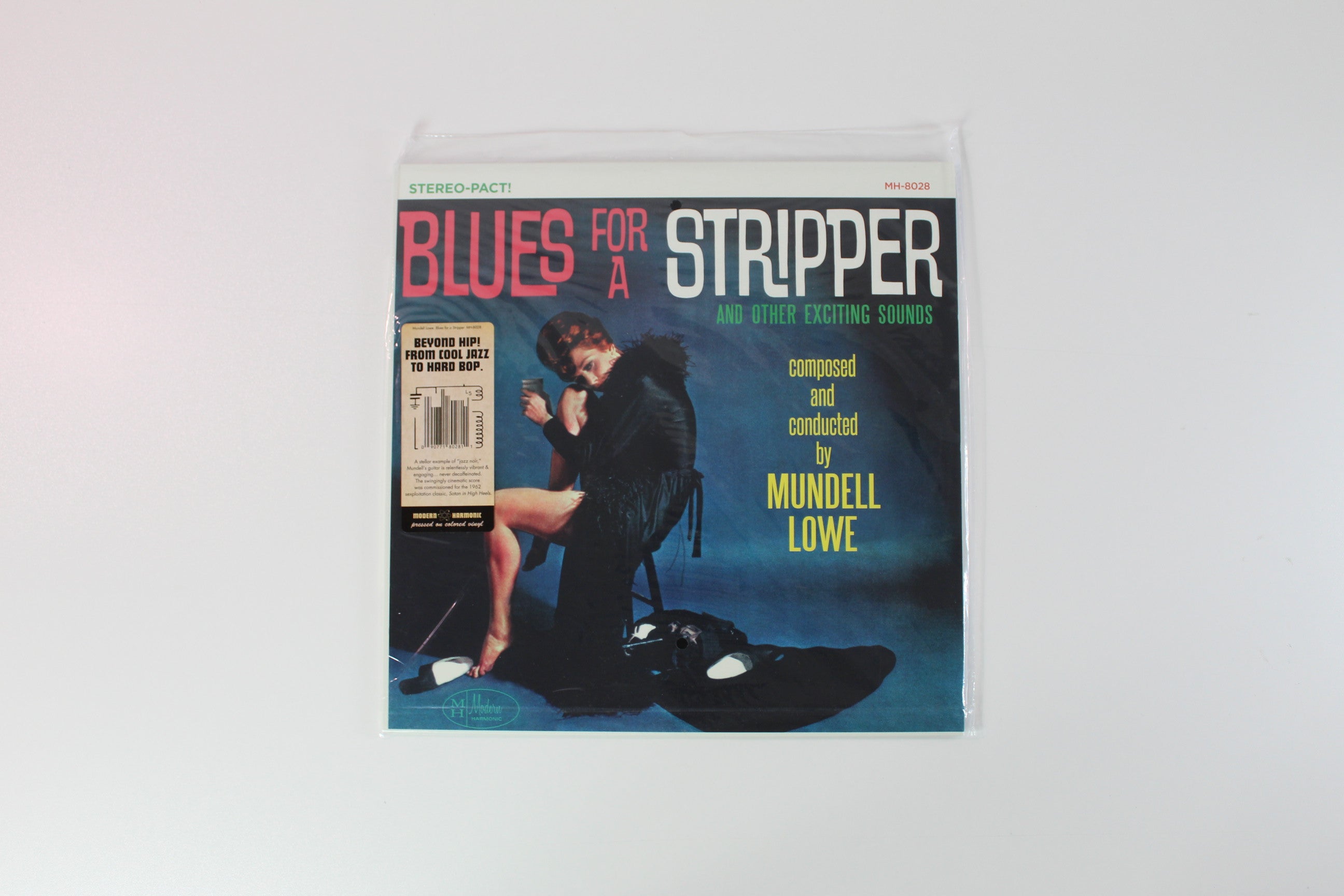 Mundell Lowe - Blues For A Stripper on Modern Harmonic Sheer Cyan Vinyl Reissue Sealed
