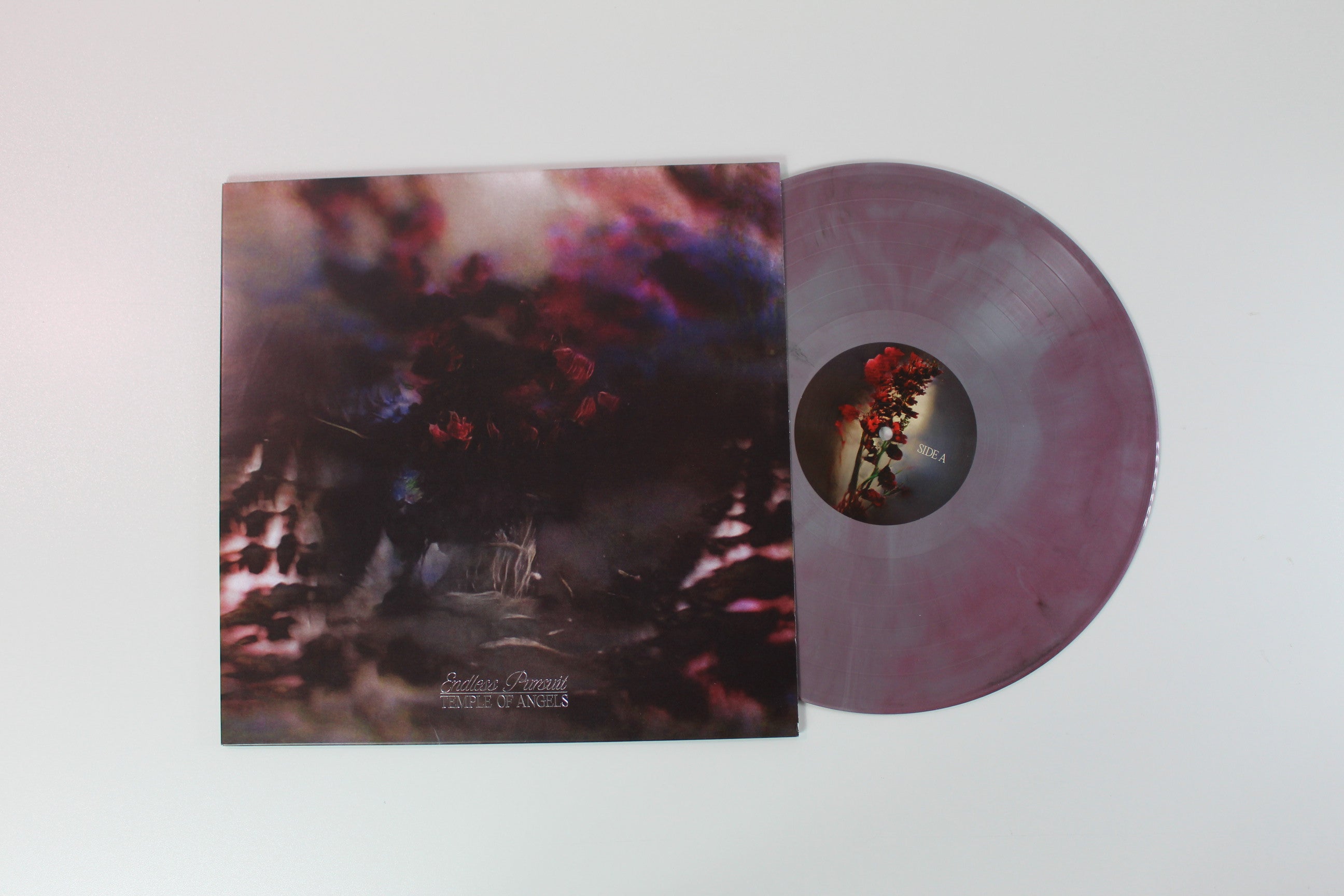 Temple Of Angels - Endless Pursuit on Run For Cover Ltd Gray Black & Maroon Swirl Vinyl