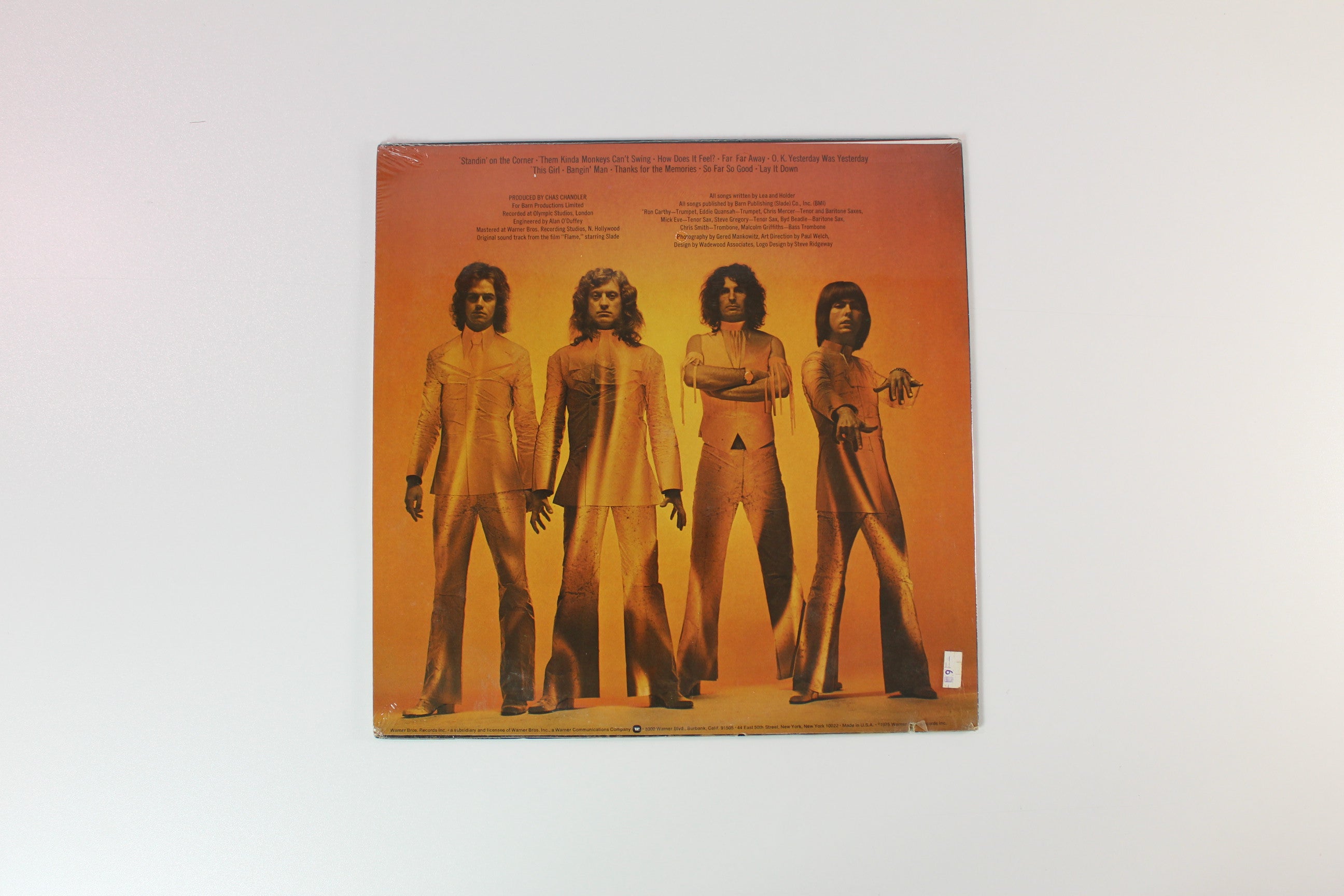 Slade - Slade In Flame: Original Sound Track Recording on Warner Bros. Records - Sealed