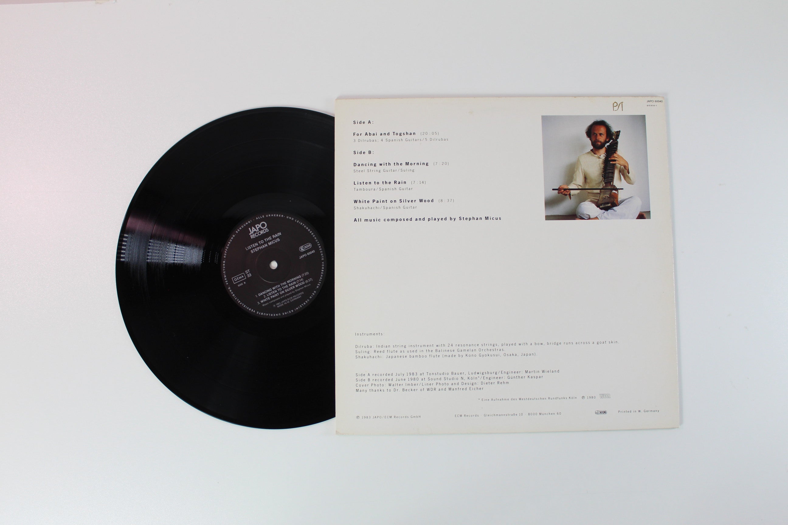 Stephan Micus - Listen To The Rain on JAPO / ECM German Pressing