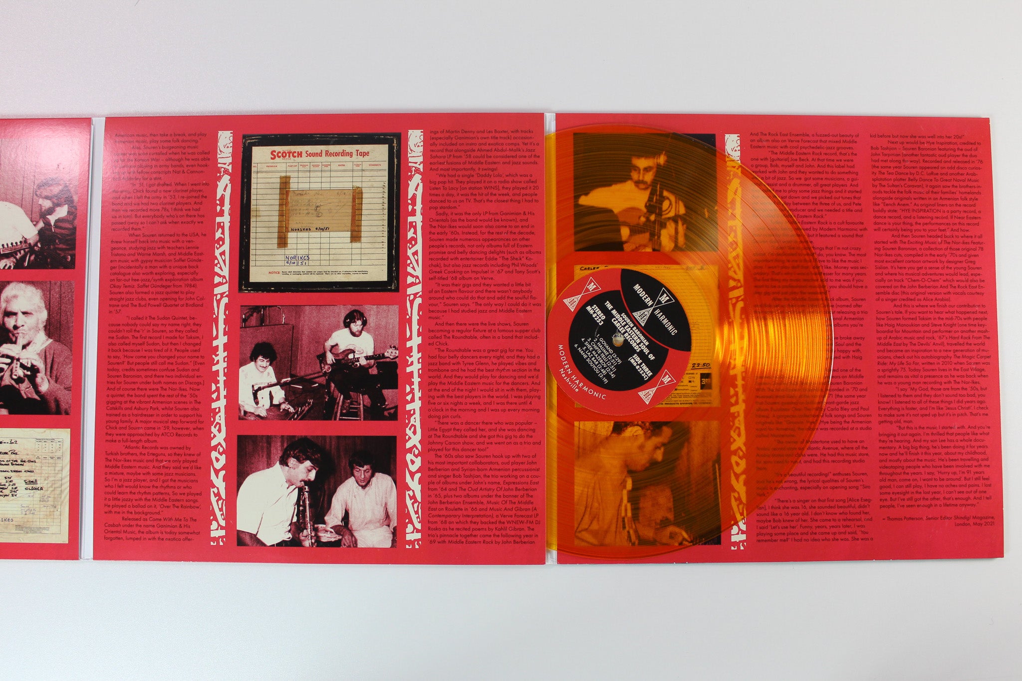 Souren Baronian - The Middle Eastern Soul Of Carlee Records on Modern Harmonic RSD 2022 Gold Vinyl Reissue