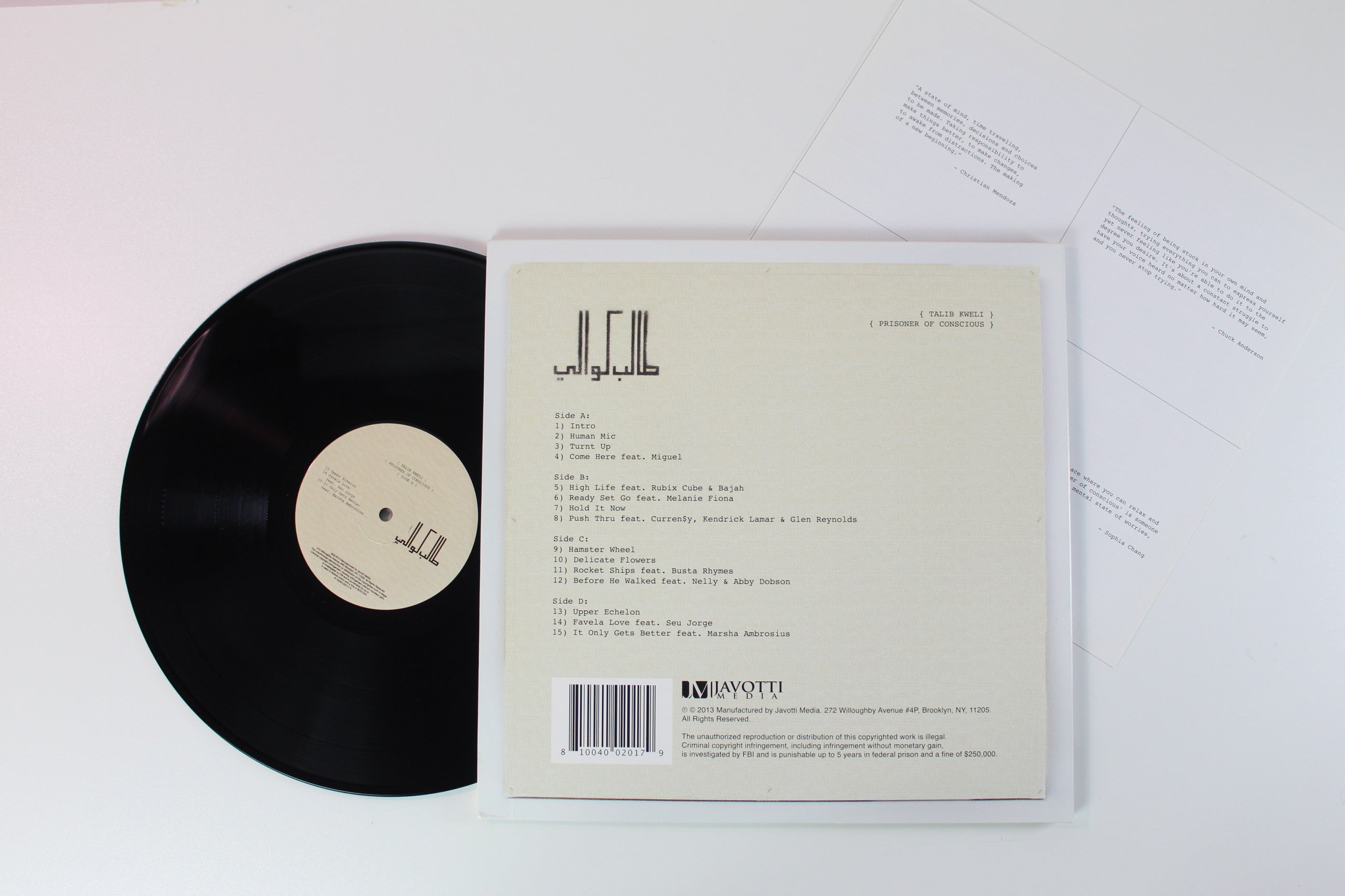 Talib Kweli - Prisoner Of Conscious on Javotti Media