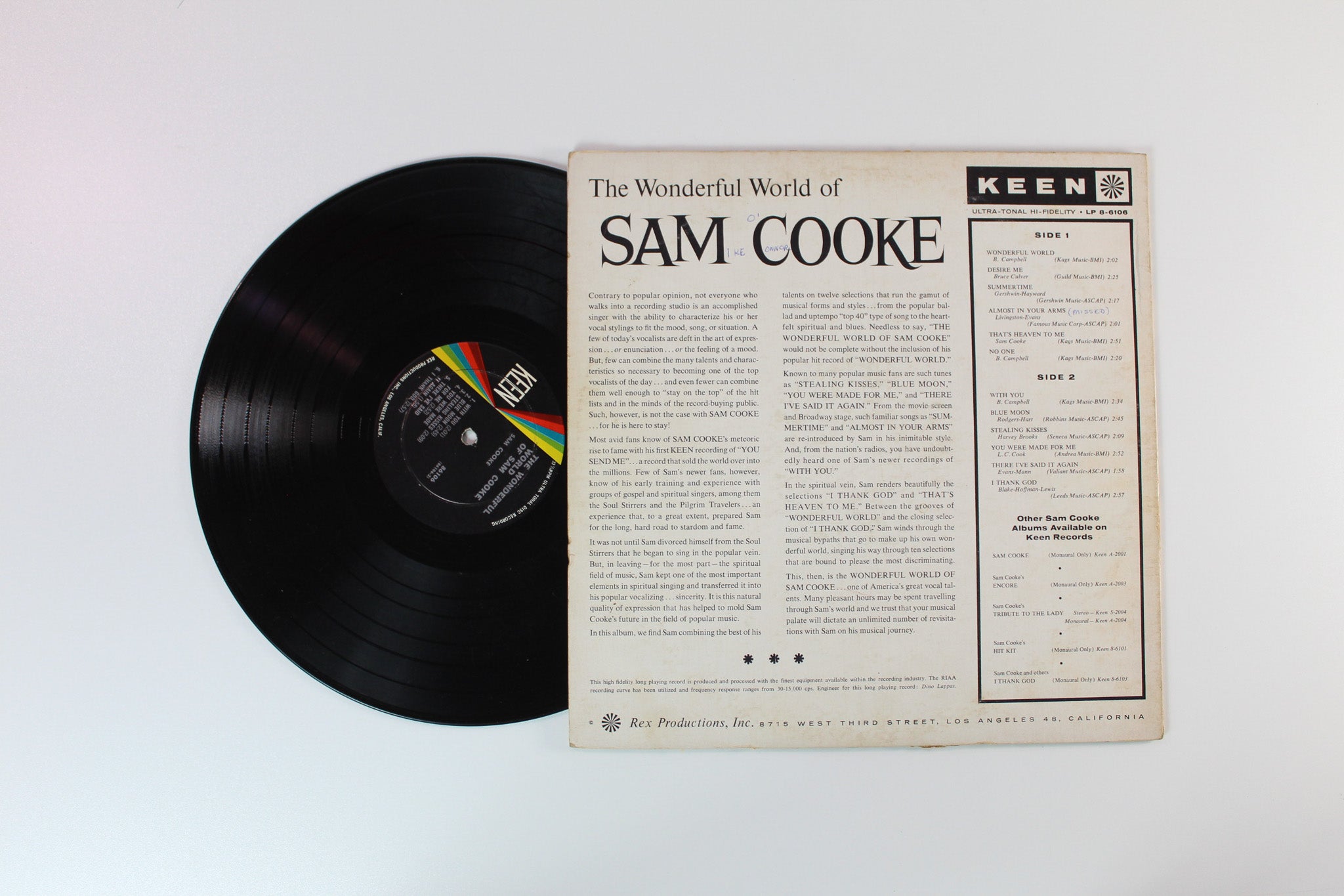 Sam Cooke - The Wonderful World Of Sam Cooke on Keen Mono