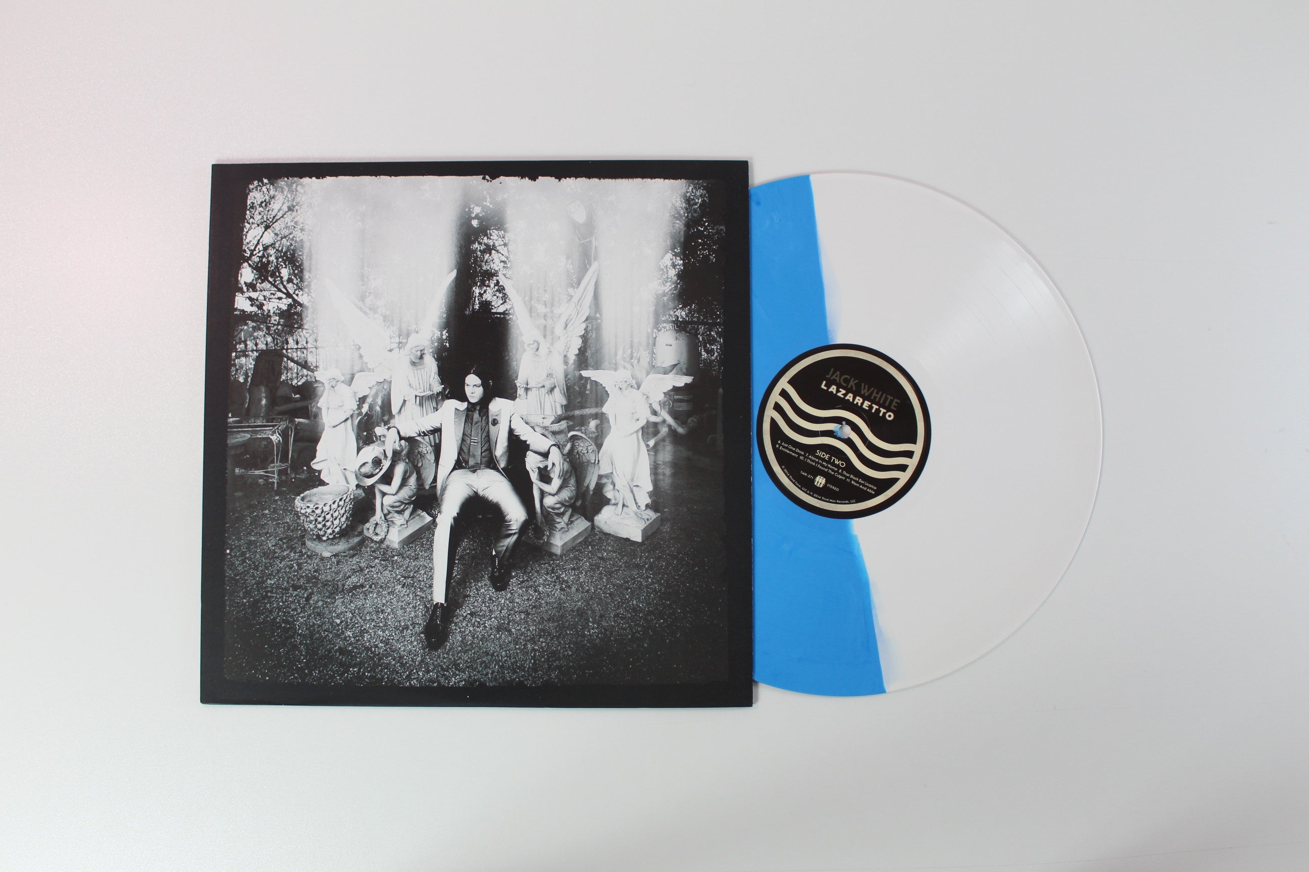Jack White - Lazaretto on Third Man Vault Series Special Cut Blue & White Split
