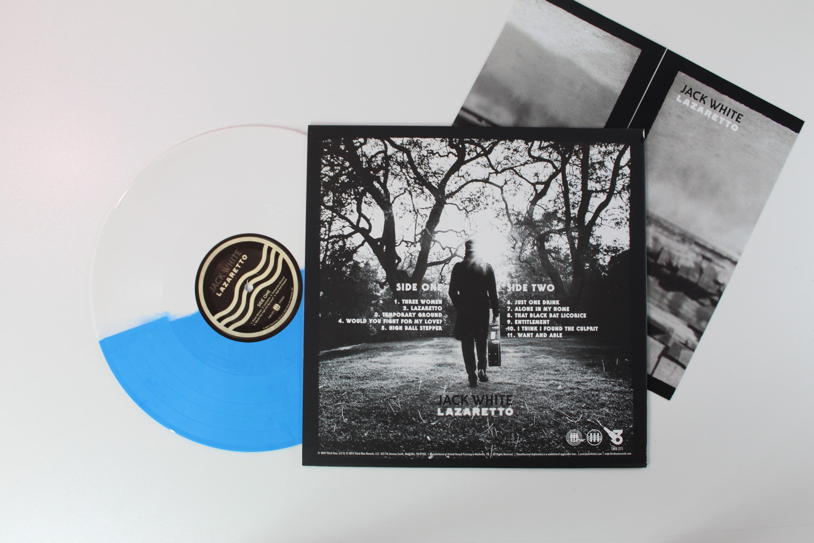 Jack White - Lazaretto on Third Man Vault Series Special Cut Blue & White Split