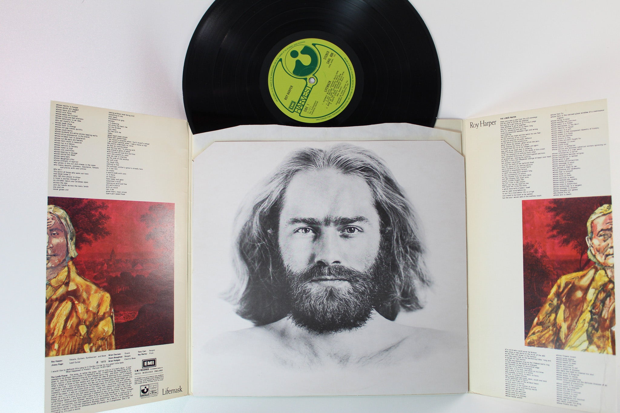 Roy Harper - Lifemask on Harvest UK Press With Gimmick Cover