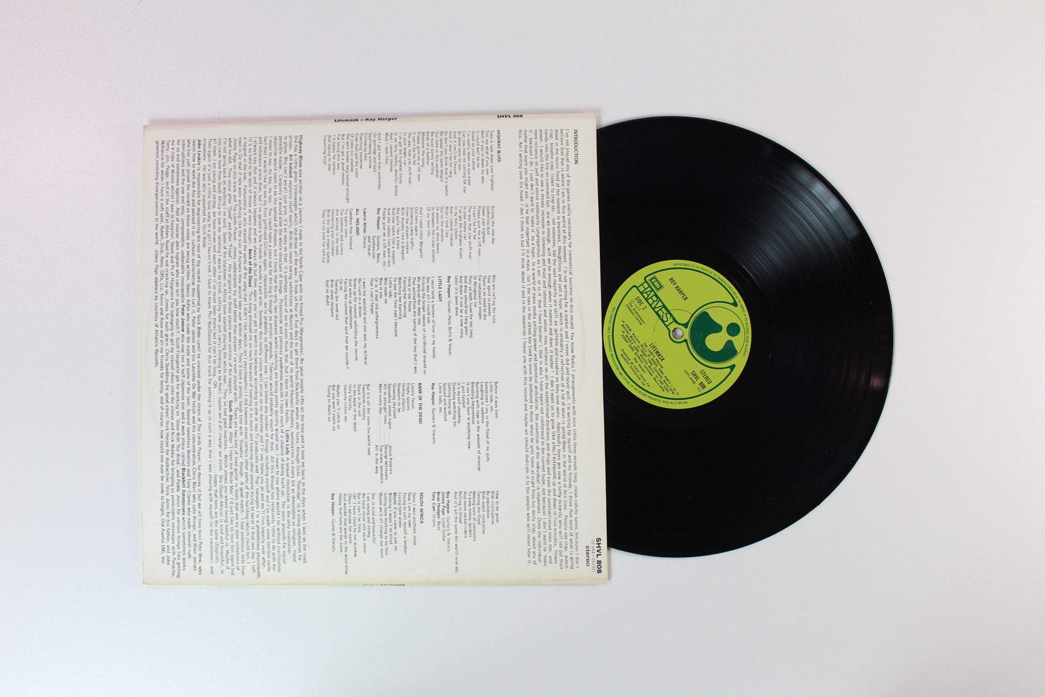 Roy Harper - Lifemask on Harvest UK Press With Gimmick Cover