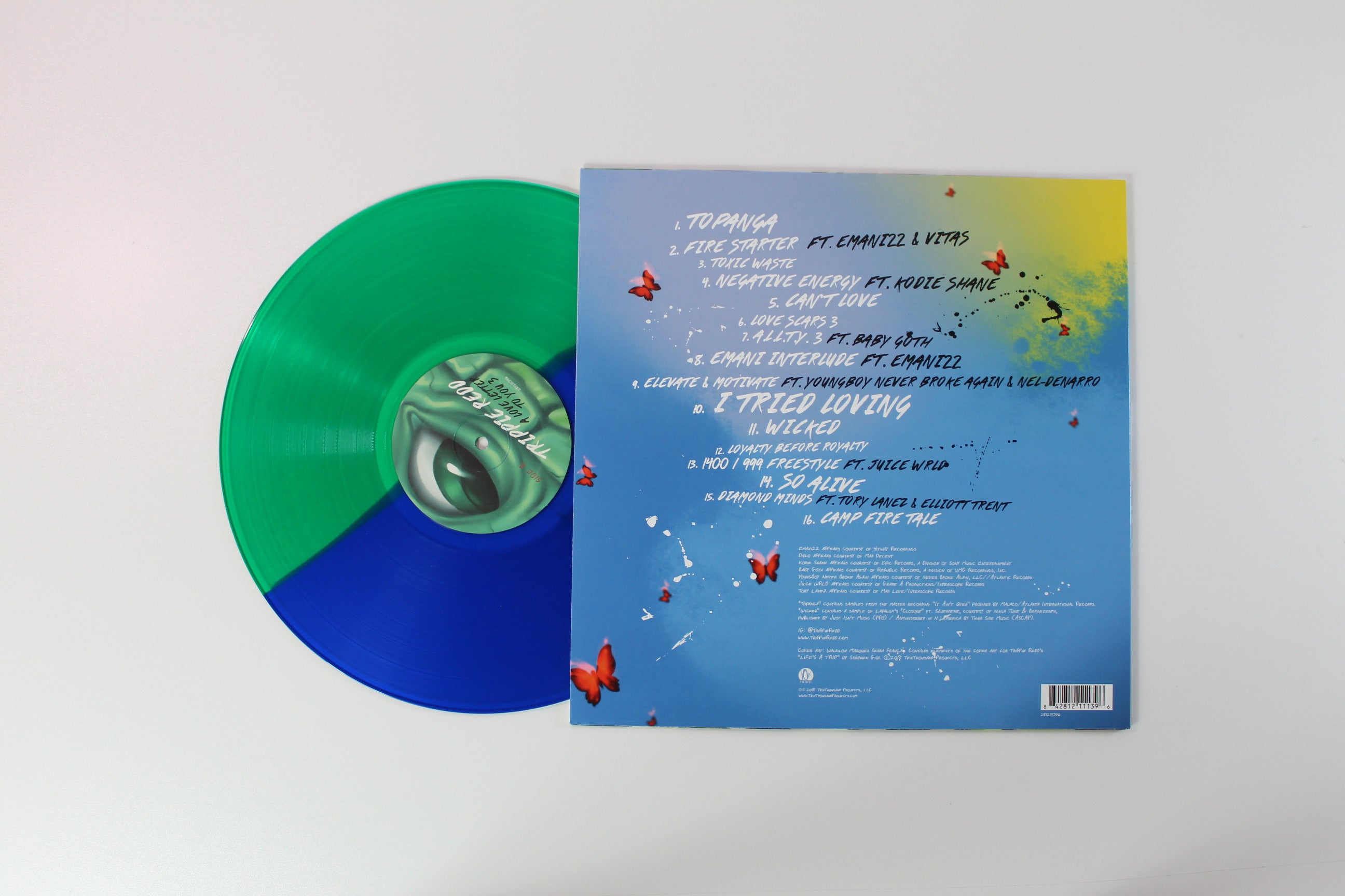 Trippie Redd - A Love Letter To You 3 on TenThousand Projects Ltd Blue & Green Split