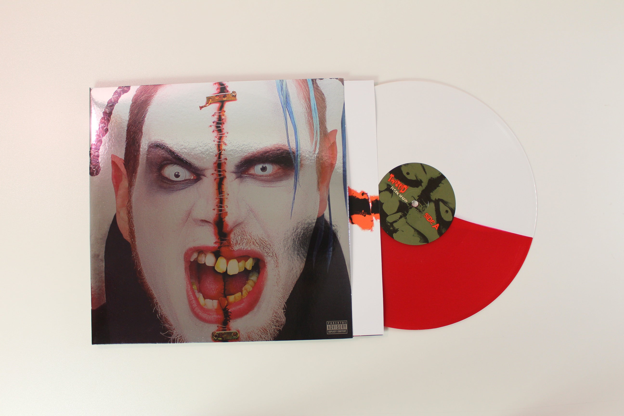 Twiztid - Freek Show on Majik Ninja Ltd Half Red Half White Reissue With Metallic Print Cover