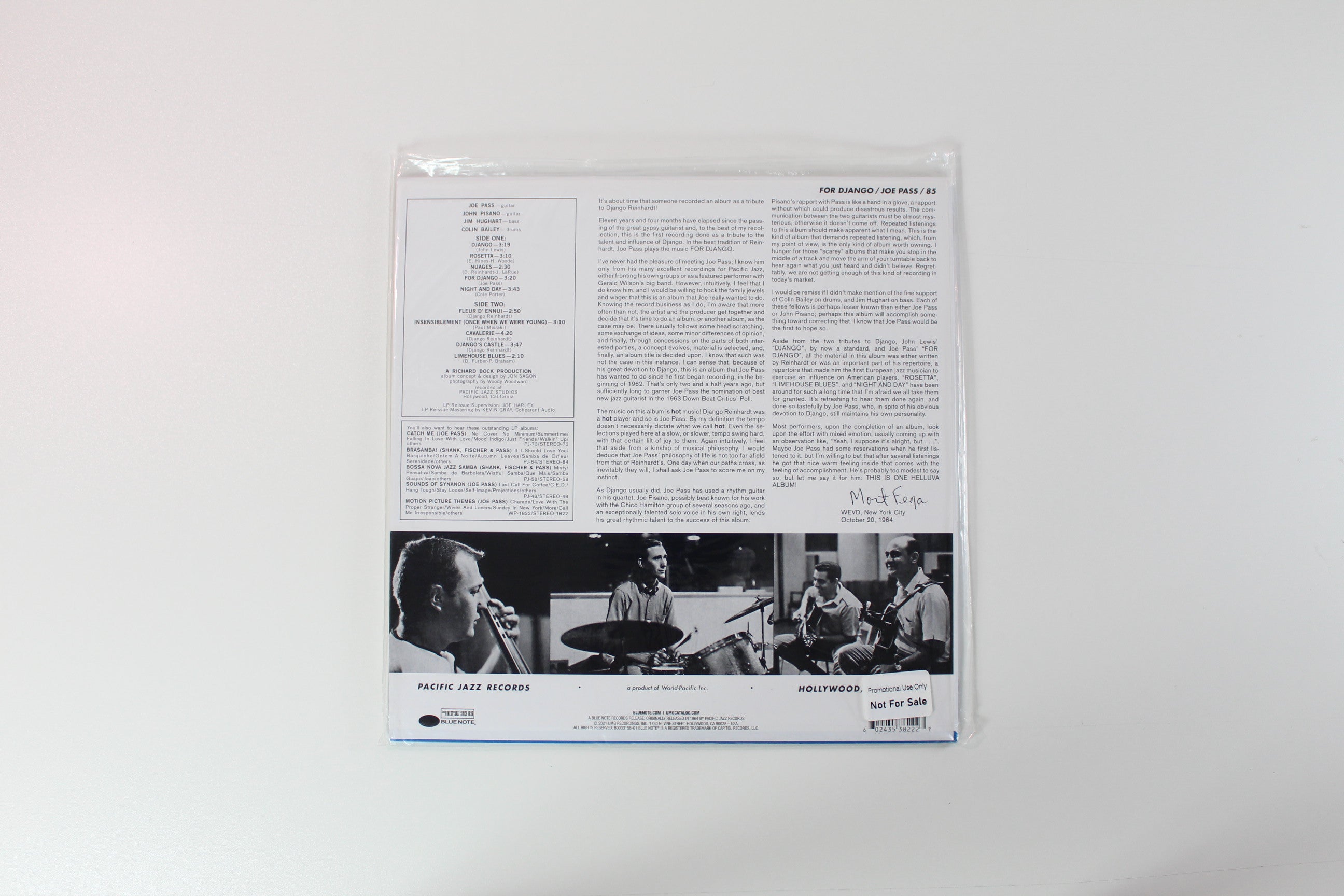 Joe Pass - For Django Blue Note Tone Poet Series Reissue Sealed