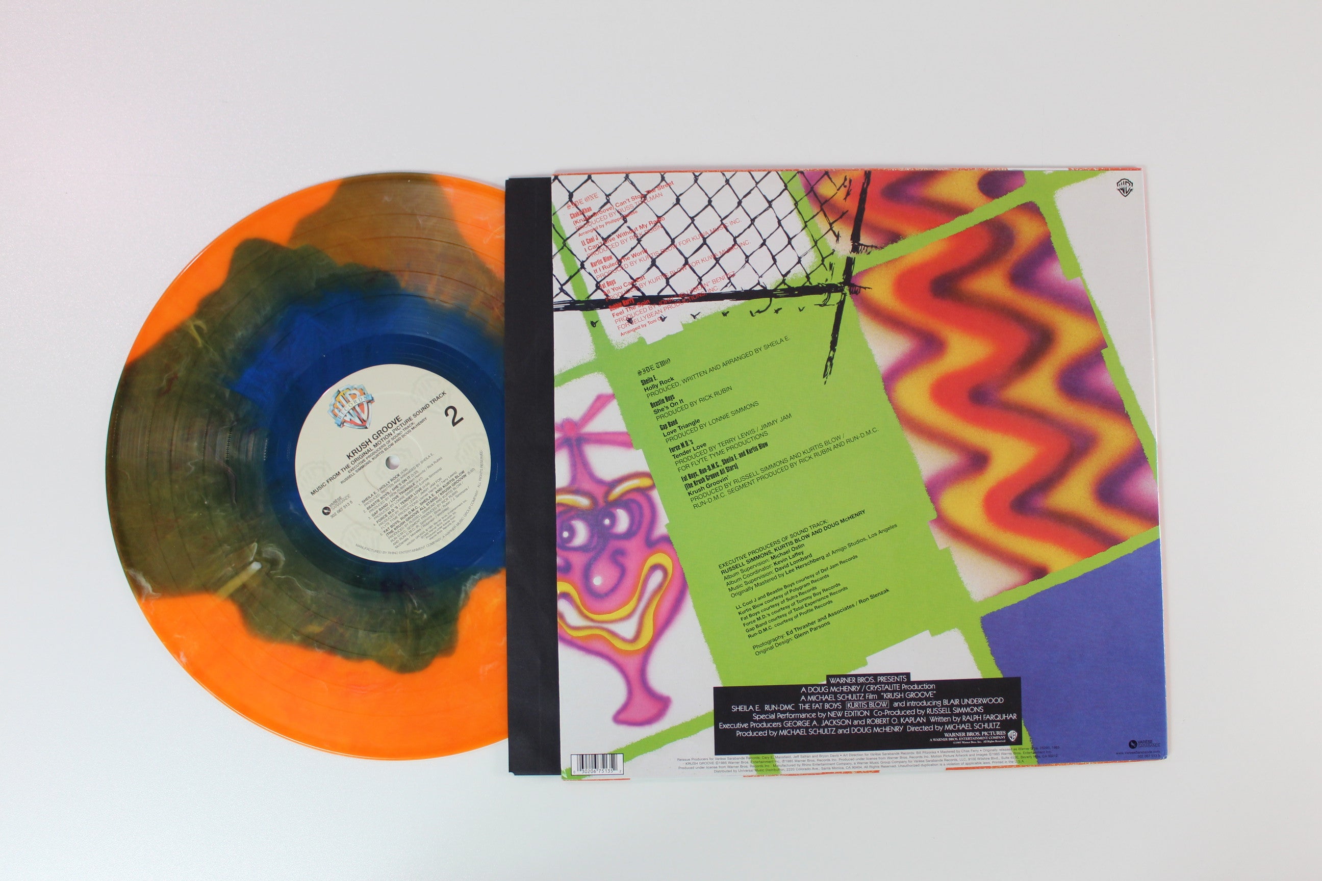 Various - Krush Groove (Music From The Motion Picture Sound Track) on Varèse Sarabande - Blue & Orange Vinyl
