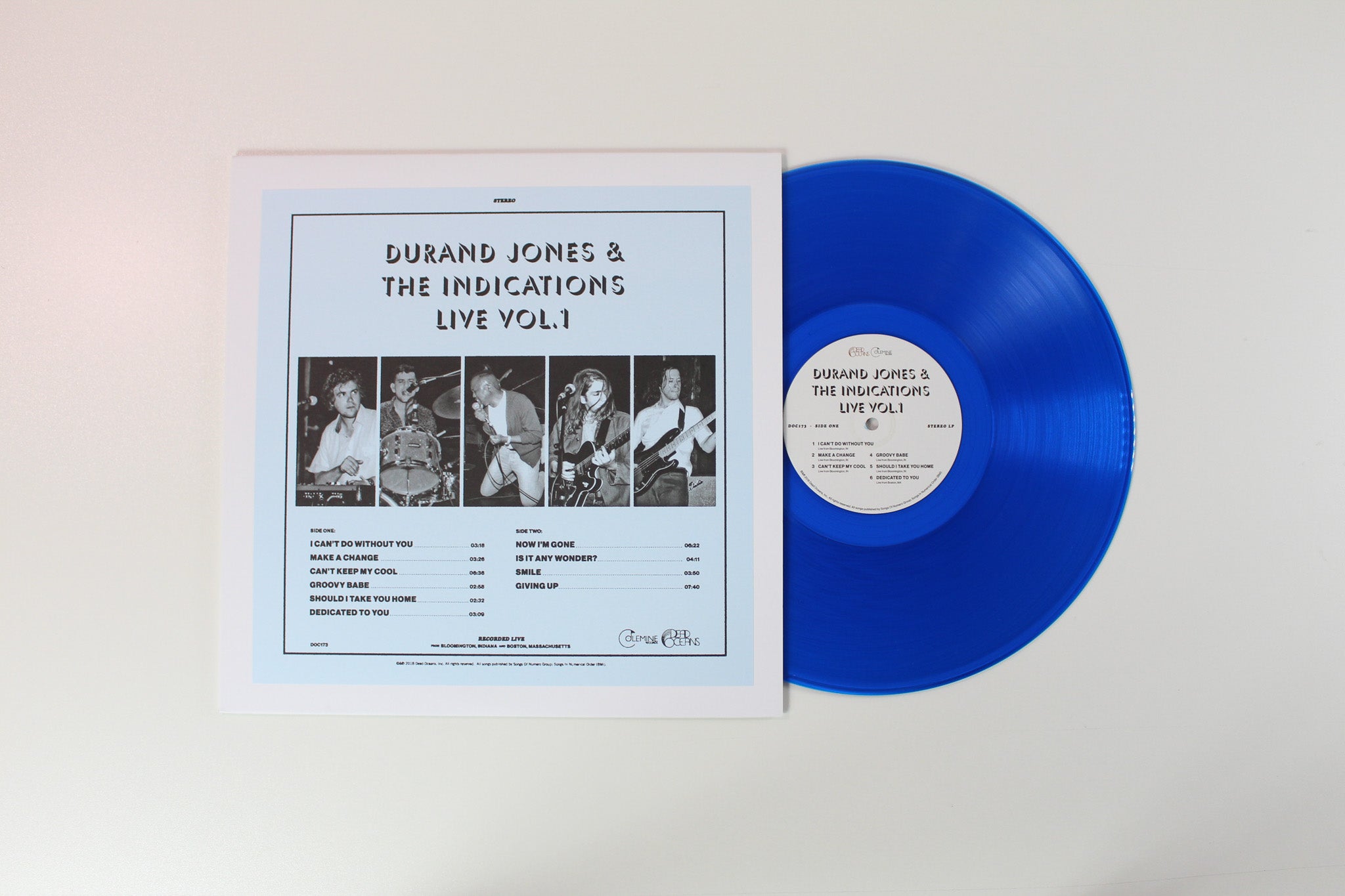 Durand Jones & The Indications - Live Vol. 1 on Dead Oceans Colemine RSD BF 2018 Ltd Blue Translucent