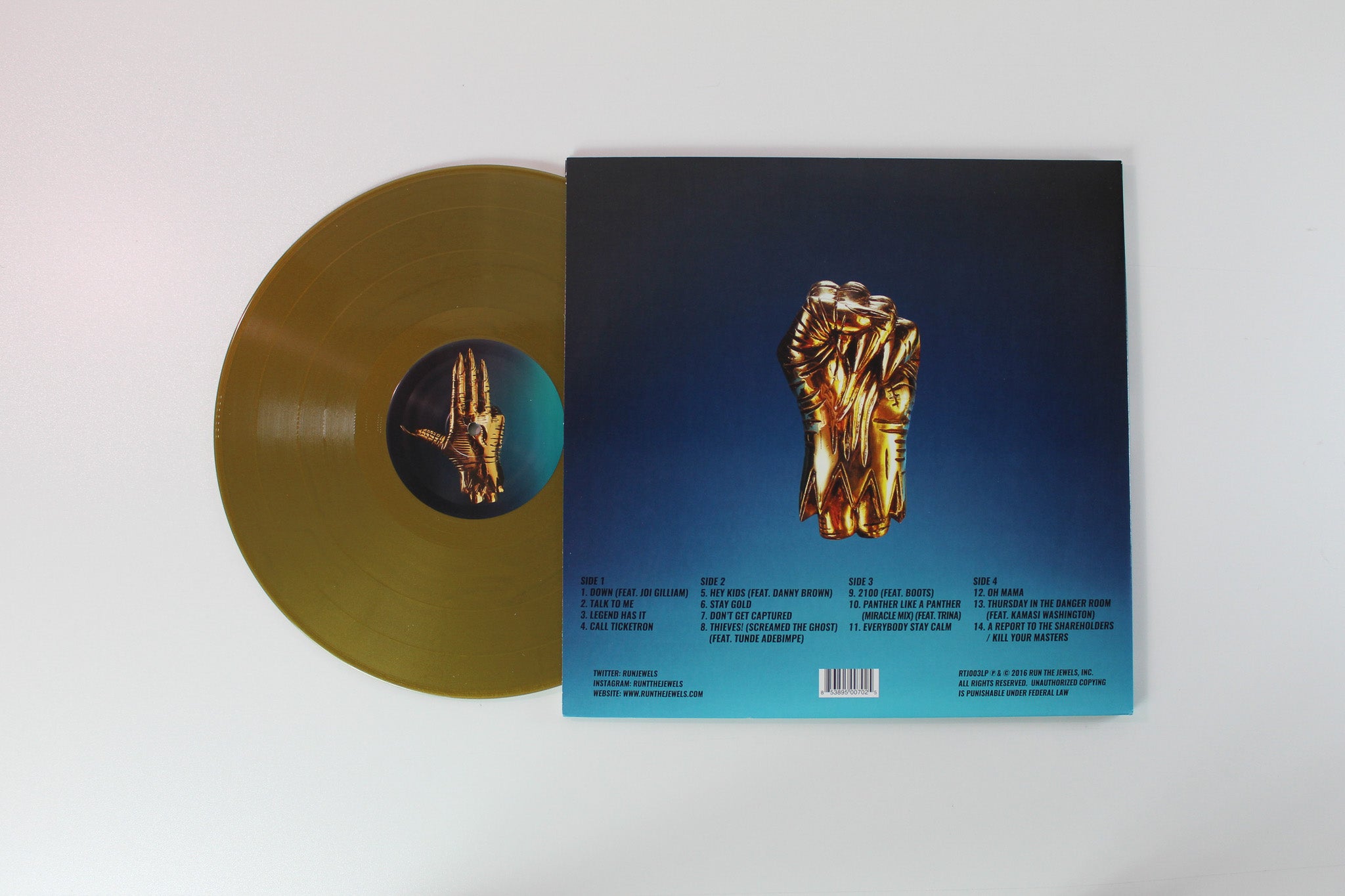 Run The Jewels - Run The Jewels 3 on Run The Jewels Inc Gold Vinyl