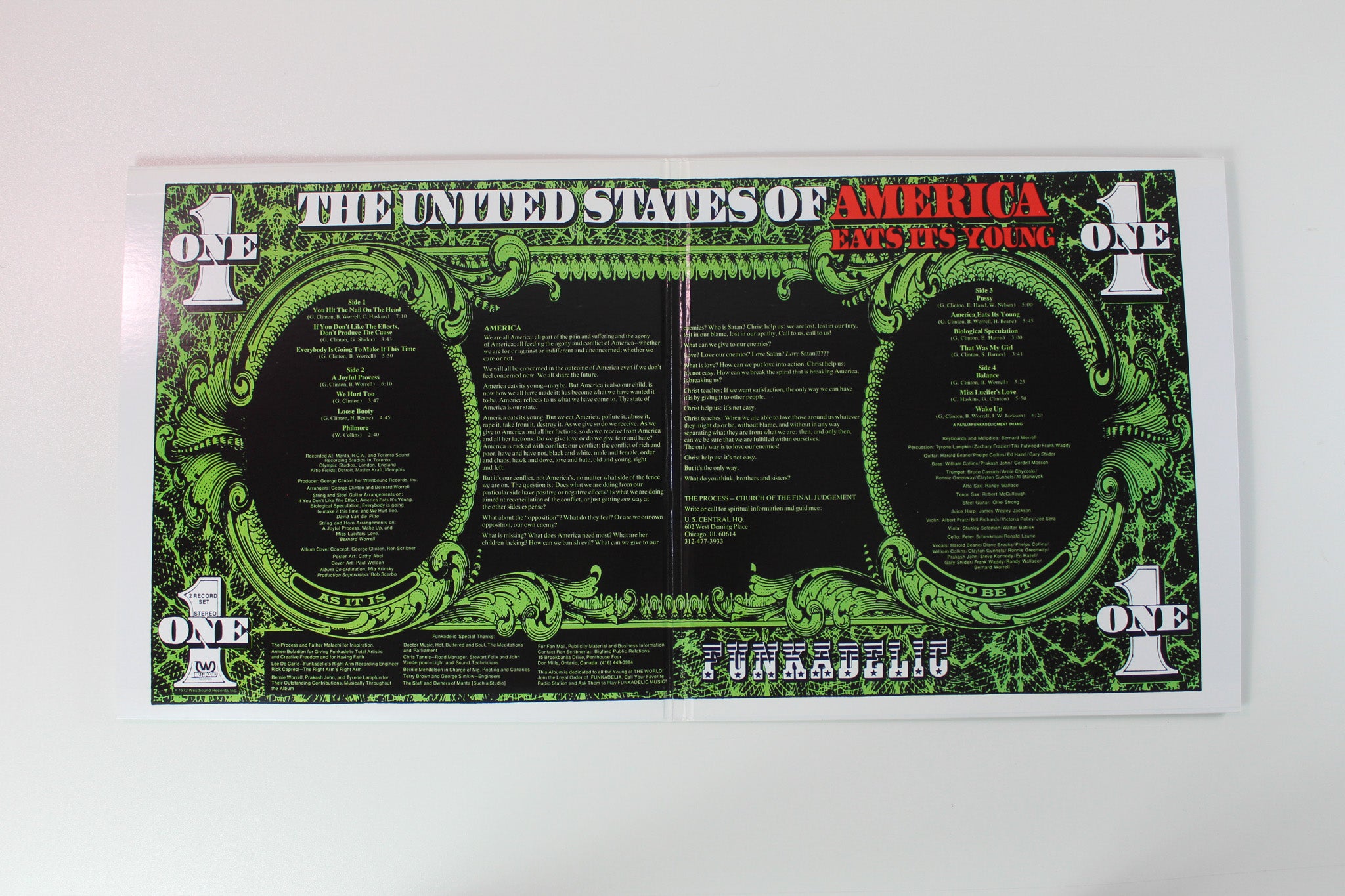 Funkadelic - America Eats Its Young on 4 Men With Beards Ltd Turquoise / Purple Reissue