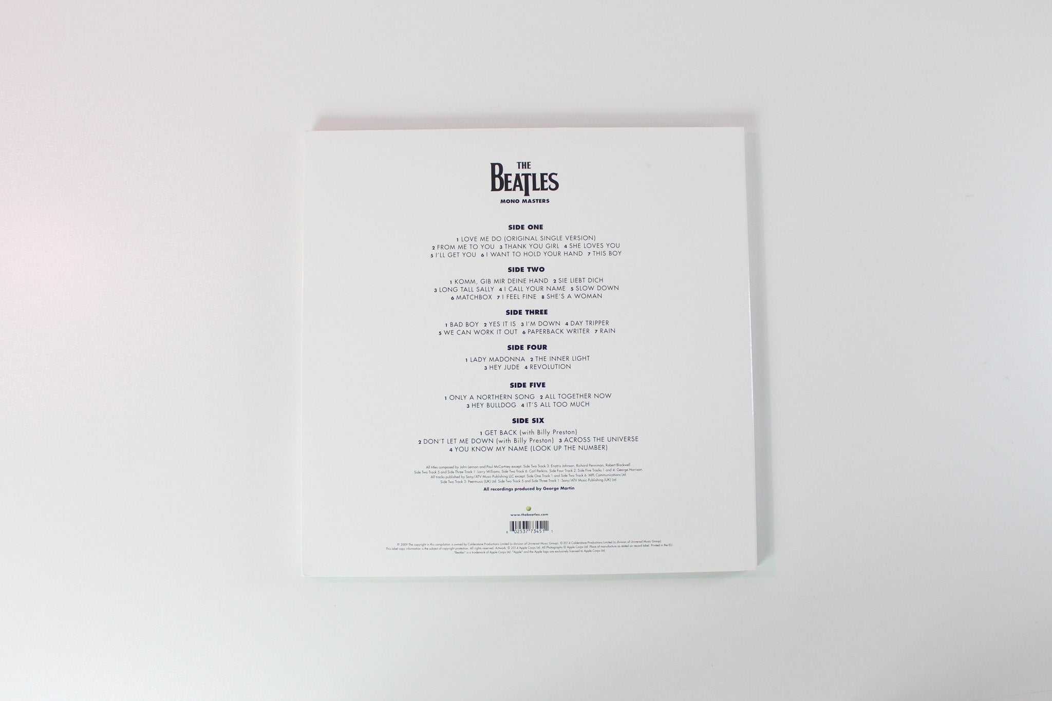 The Beatles - Mono Masters on Apple Records 180 Gram
